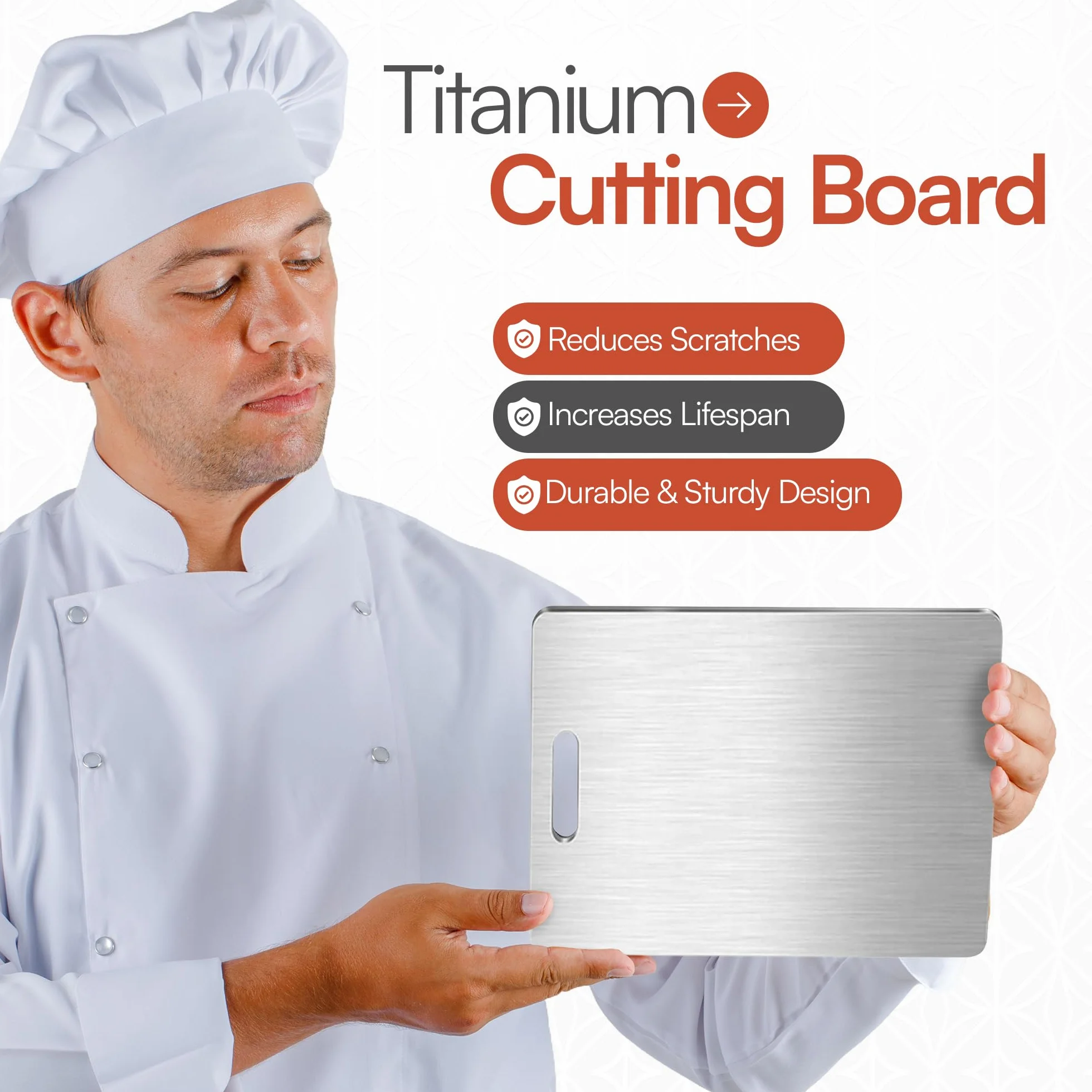 Tablas Cortar Cocina Antibacteriana Titanio Pack Grande Pequeña