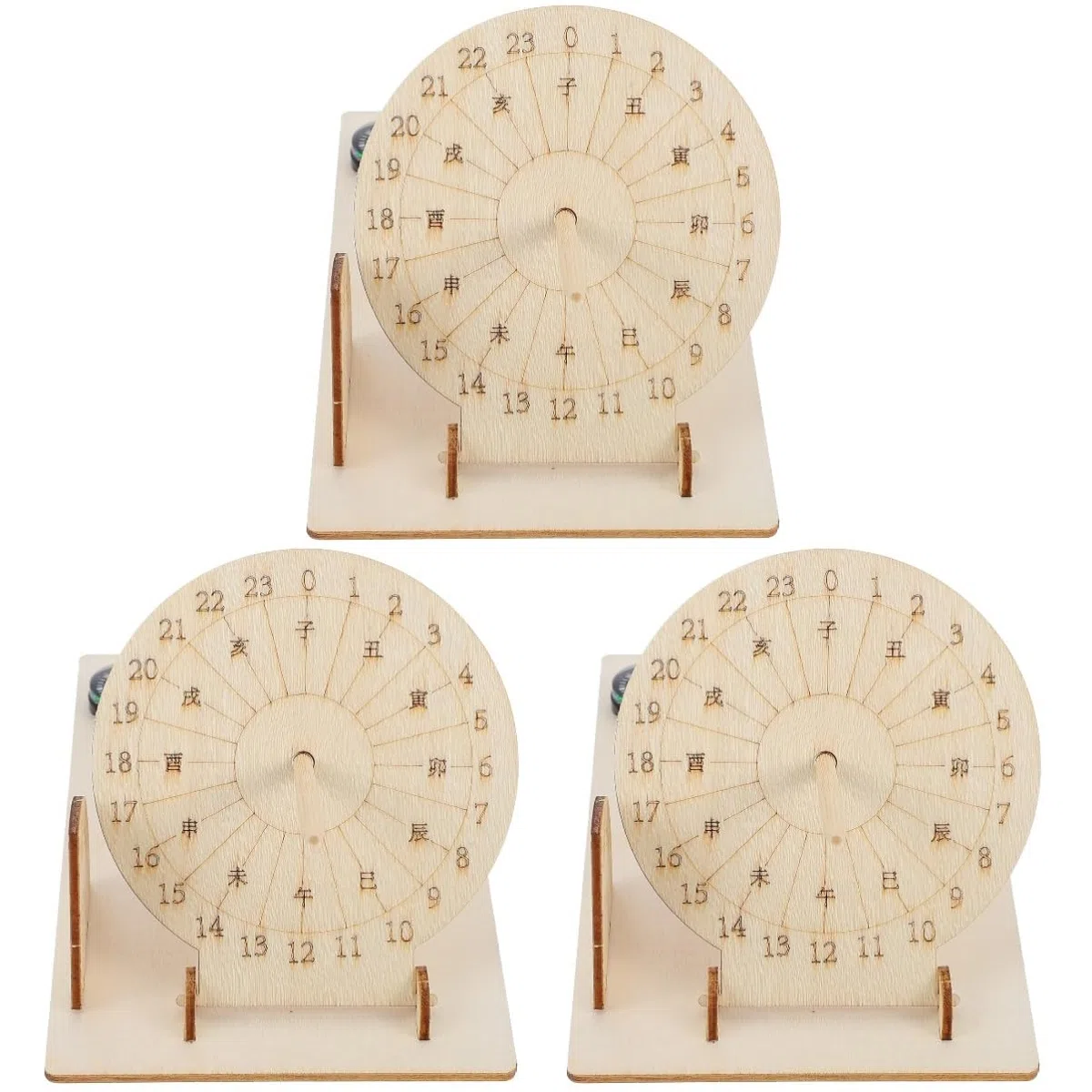 Cabilock 3 Juegos Producción De Tecnología De Reloj De Sol. Juguetes para Reloj De Pared Rompecabezas De Despertador Amanecer Luz De Noche Juguetes De Tallo Solar De Madera