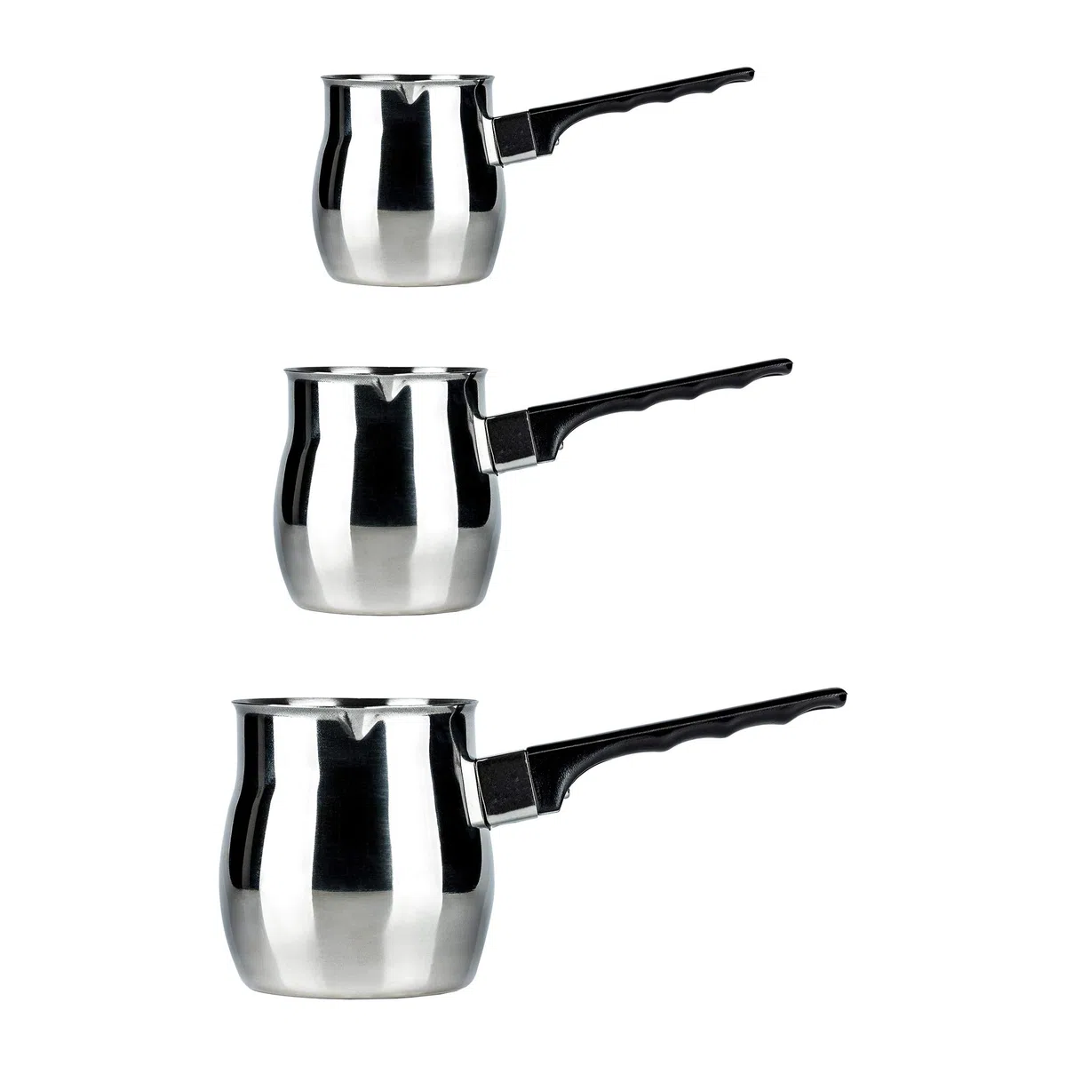 Café Olé Cafetera turca de acero inoxidable, 1,7 kg, color plateado 680ml, 24oz