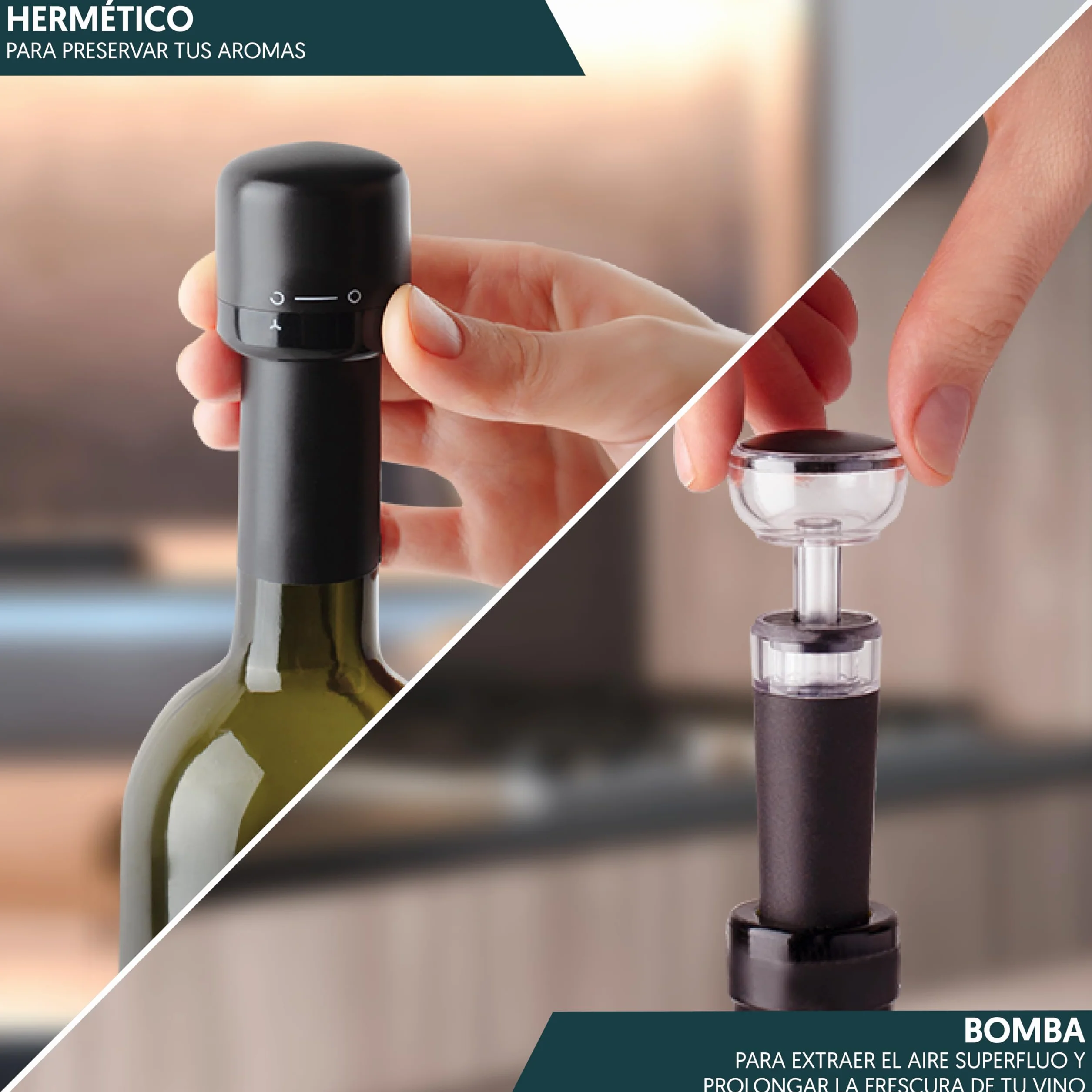 Sacacorchos Eléctrico Recargable 6 en 1 con corta cápsula, Boquilla Aireador, Bomba de Vacío, Tapón y Cable USB del Abridor de Vino Electrico - Regalo hombre para amantes del vino