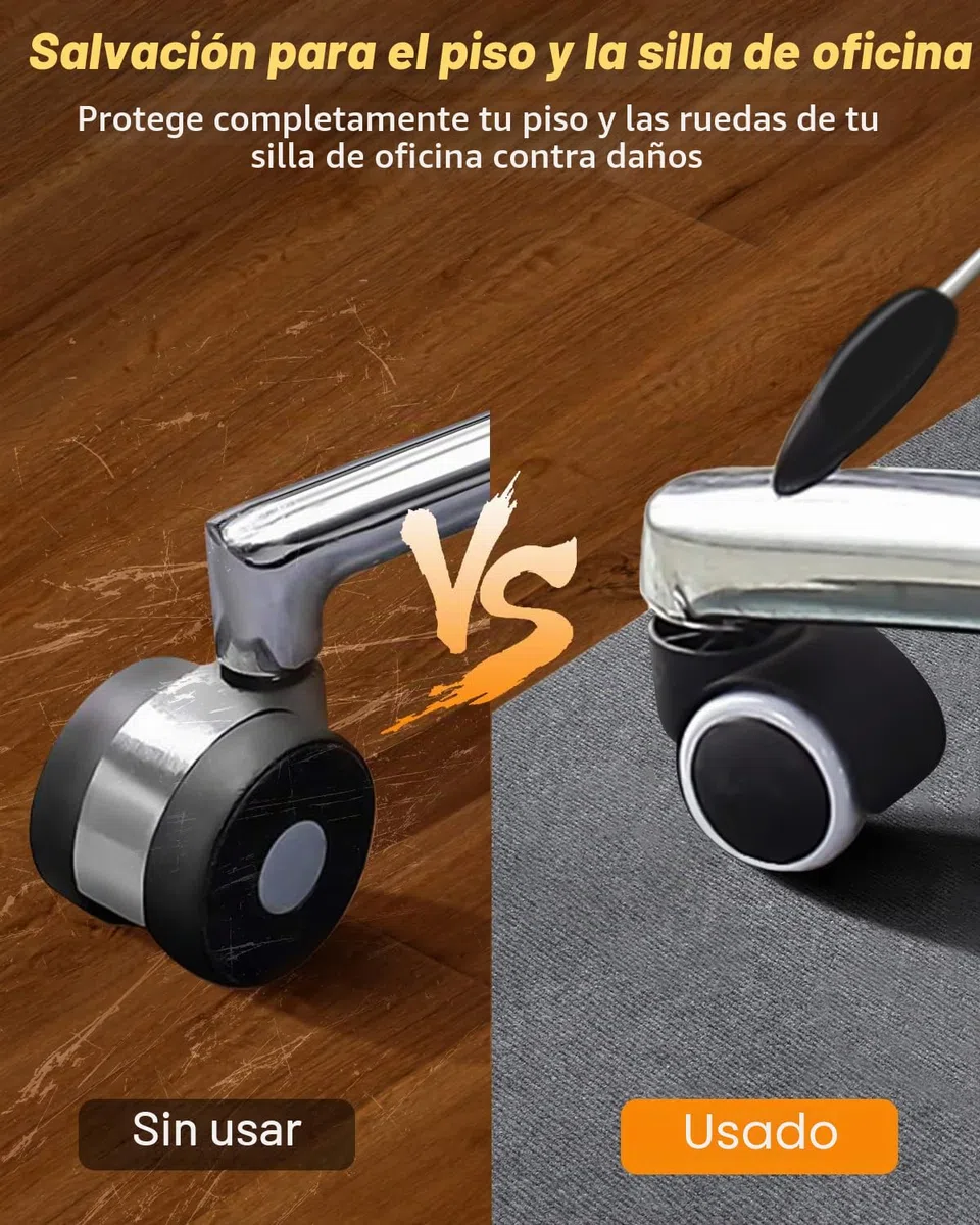 90 x 140 cm Protector Suelo Silla Ruedas, Gris, Antideslizante, Alfombra, Ruedas, Gaming, Tapete de Protección de Madera/baldosas