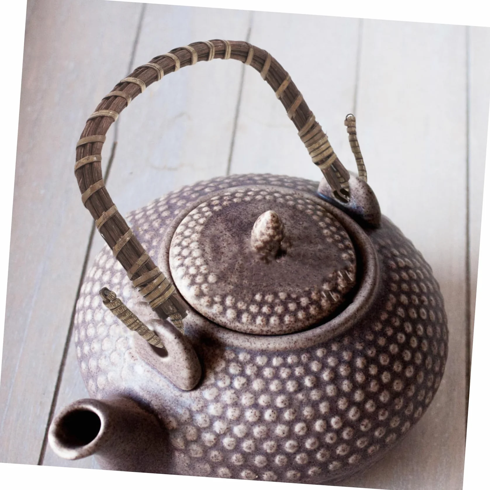 Mango de Teapot de Ratán Asa Forma para Tetera de Cerámica y Barro Accesorio de para Hogar y Oficina