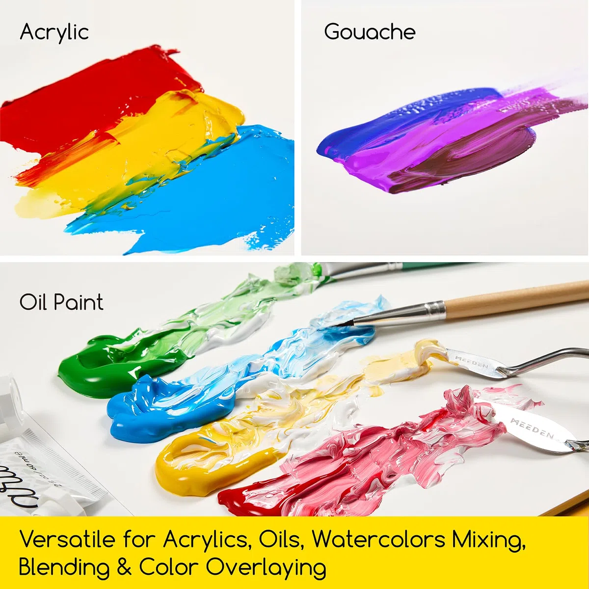 MEEDEN Bloc de papel para paleta de artista: 30 x 40 cm, 40 hojas (80 libras/120 g/m²), papel de paleta de pintura, desechable para mezclar colores para pintura acrílica y acuarela al óleo