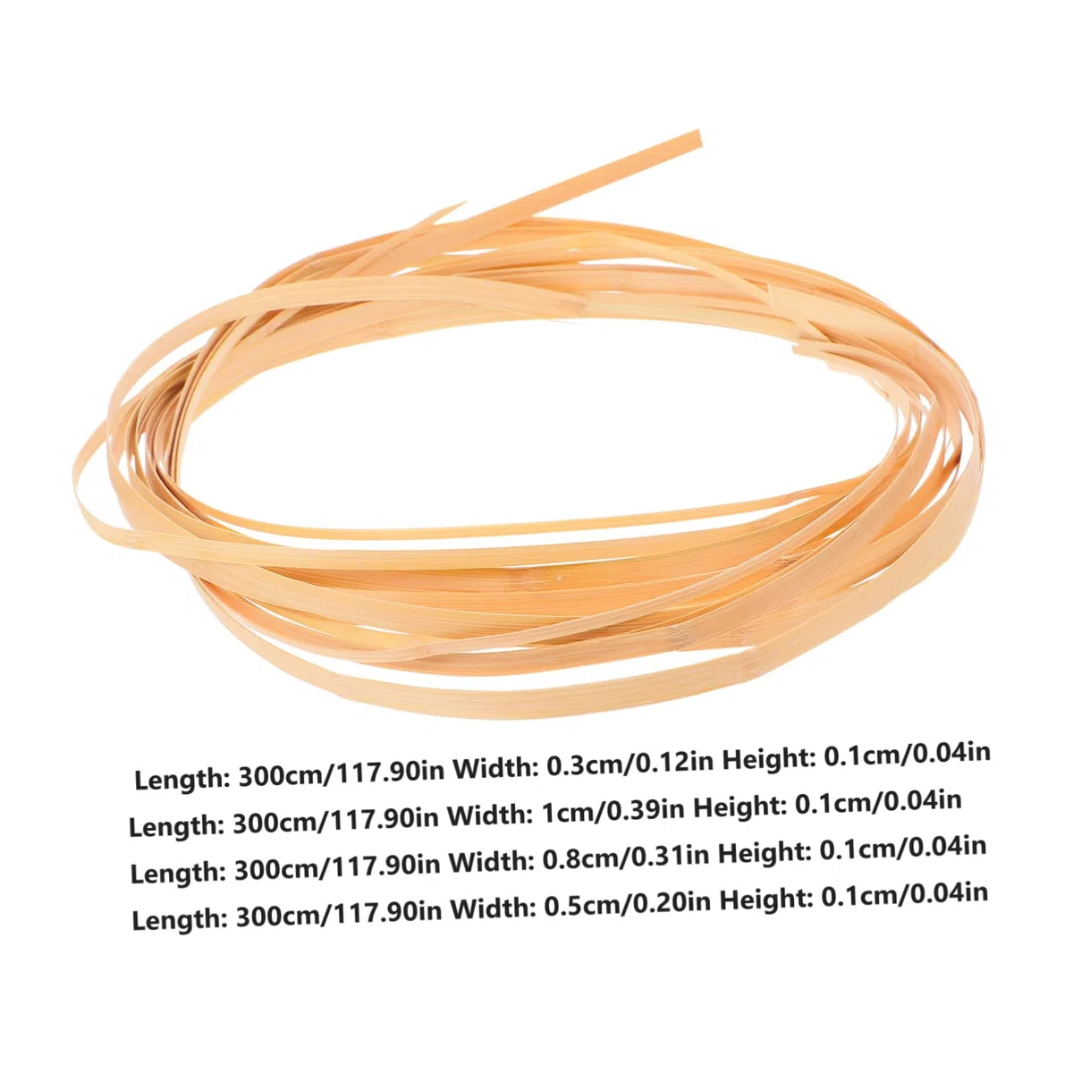 OFFIGAM 4 Rollos de Tiras de Madera Beige Flexibles y Fáciles de Moldear para Decoración Rústica de Bodas y Manualidades Artesanales