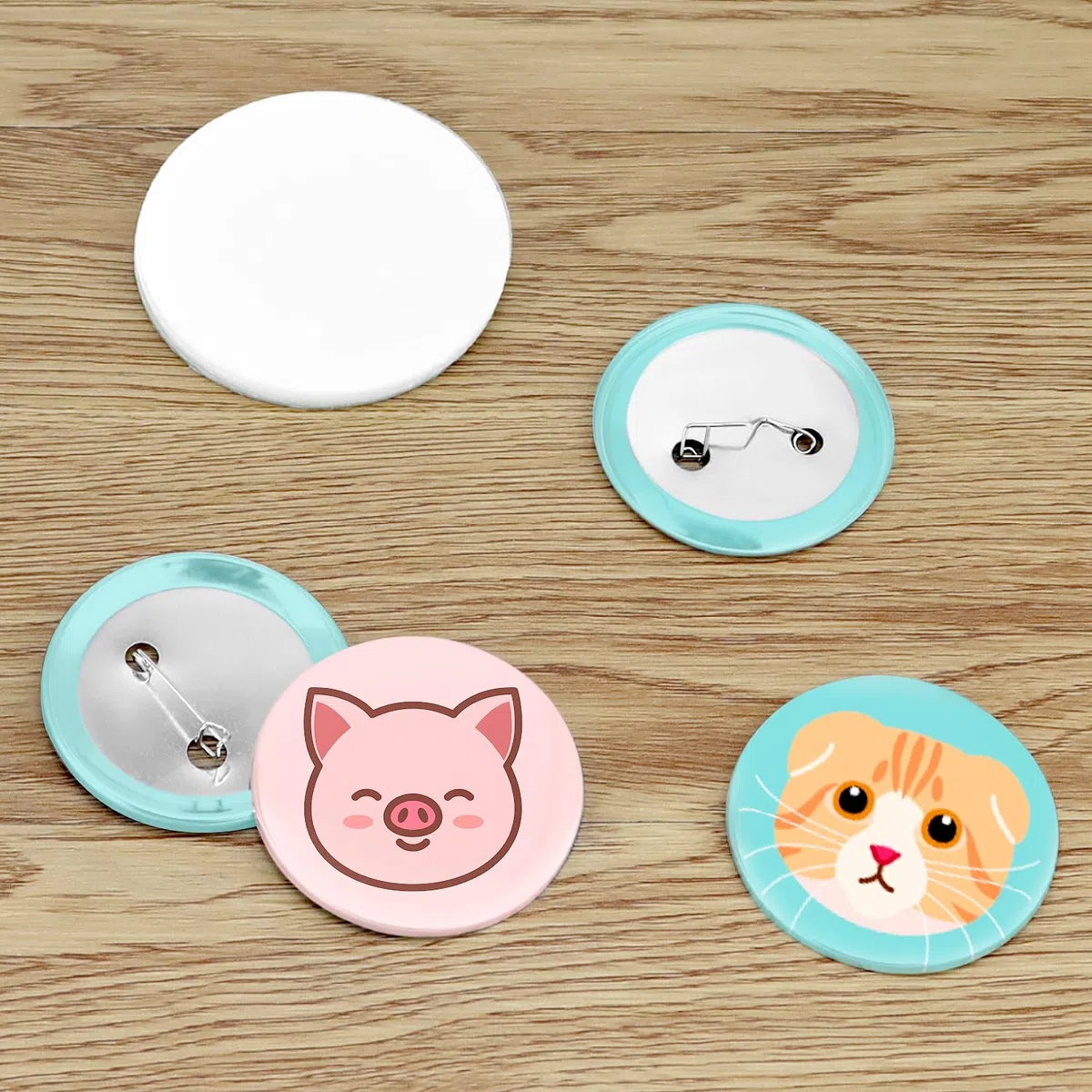 QWORK® Juego de 100 Chapas Personalizadas de Metal - 58 mm