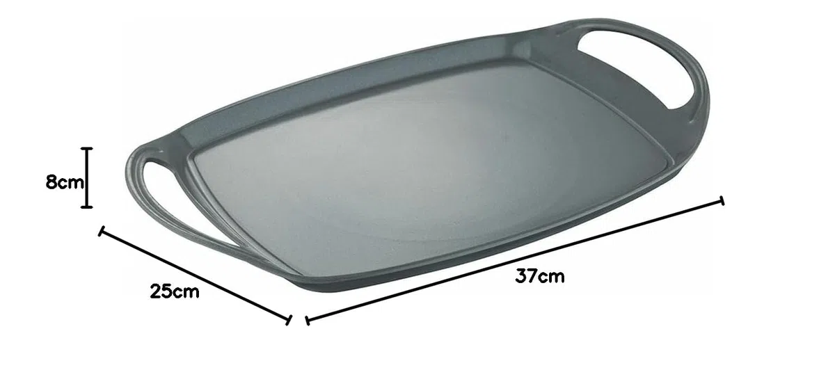 Asadora San Ignacio Earth Grey SG-6755 Gris Aluminio Forjado 36,9 x 24,6 cm Con asas