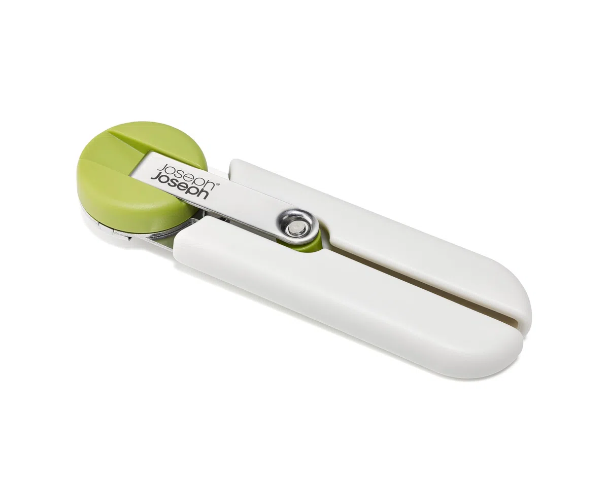 Joseph Joseph GoRound Abrelatas Manual Fácil de Usar, Abridor en Acero Inoxidable, Diseño Compacto,