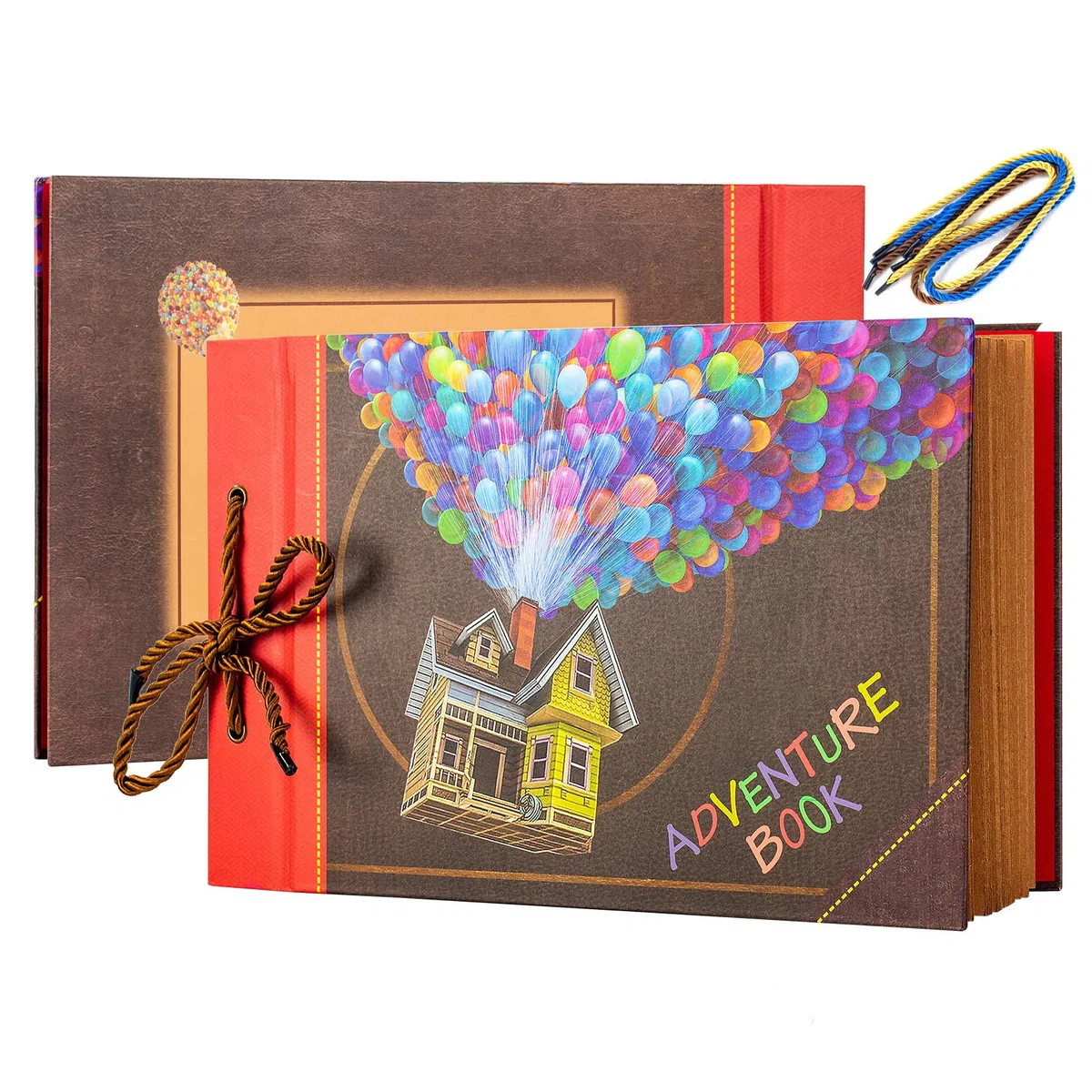 AIOR Adventure Book Scrapbook, Album de Fotos para Pegar y Escribir DIY Album Fotografico 80 Páginas, Libro de Invitados Boda Aniversario Regalos Originales para Mujer Hombre (C)