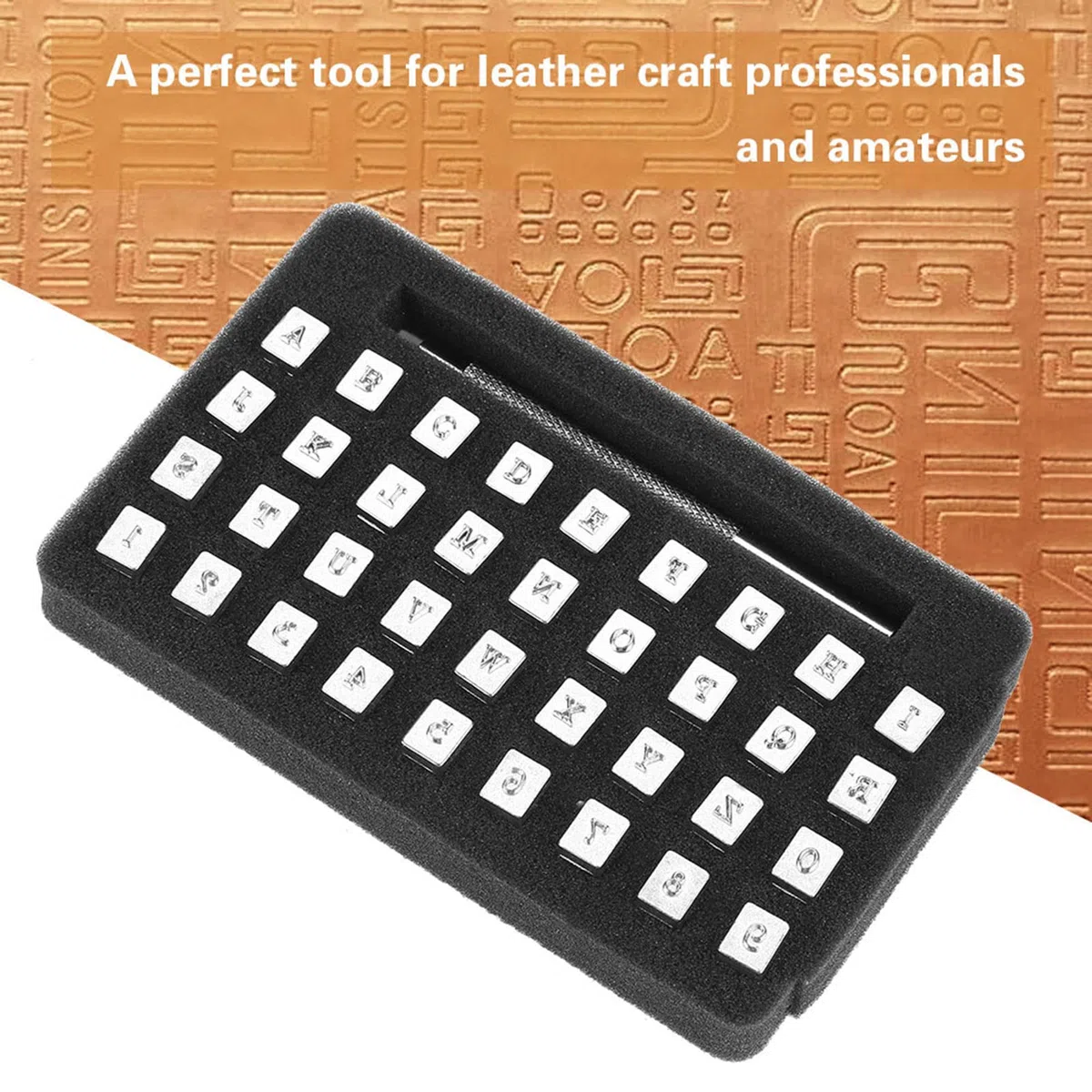 Al Letter Punch,Lettres A Frapper Cuir,Juego De Sellos De Letras Y Números,Sellos De Letras Para Arcilla 36 Piezas Número De Letras De Acero Estampador De Cuero Herramienta De (3 mm)