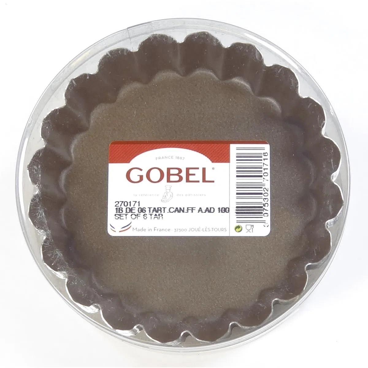 GOBEL 270171 Caja de 6 Tartas Acanaladas Antiadherentes