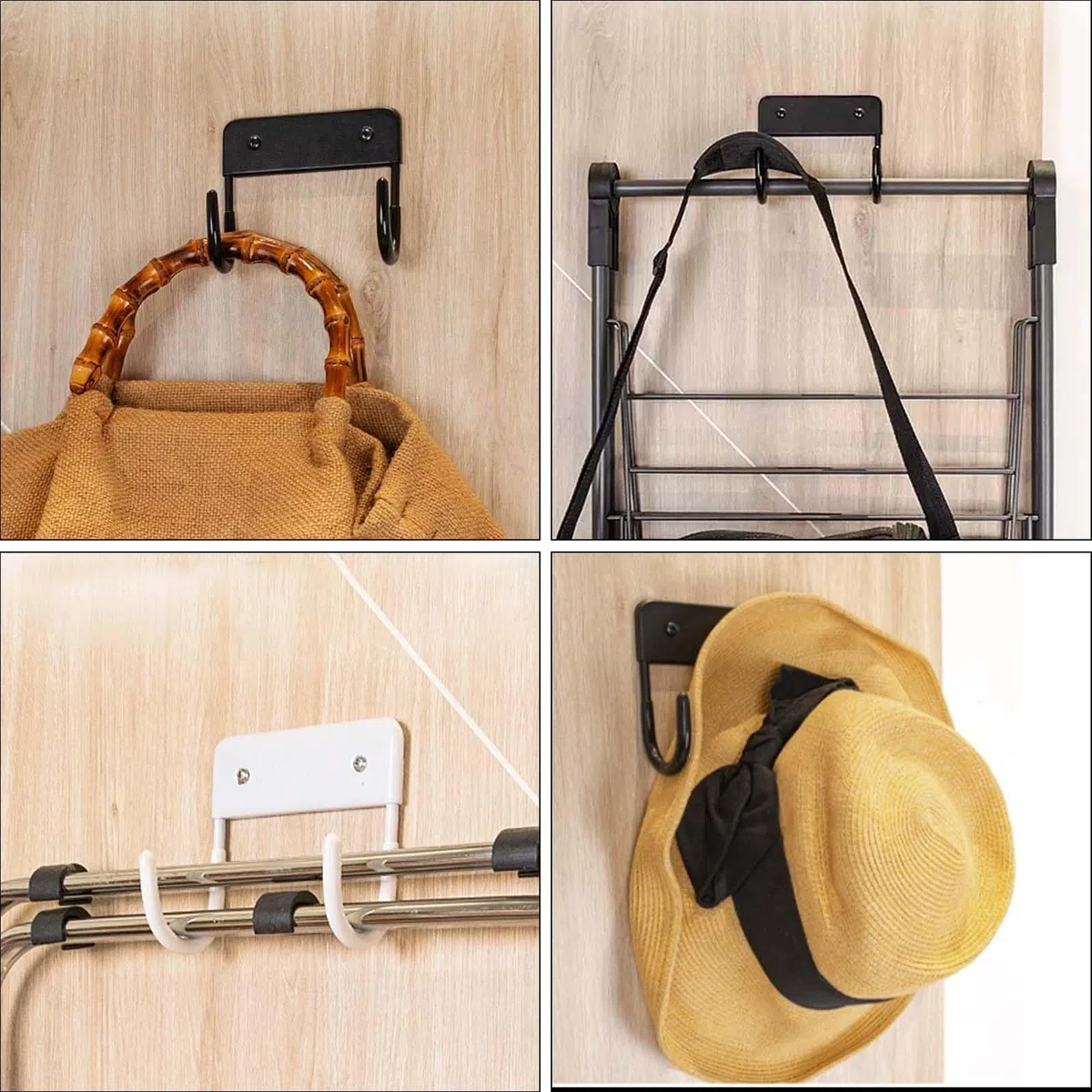 Gancho de pared para tabla de planchar, soporte para tabla de planchar (negro)
