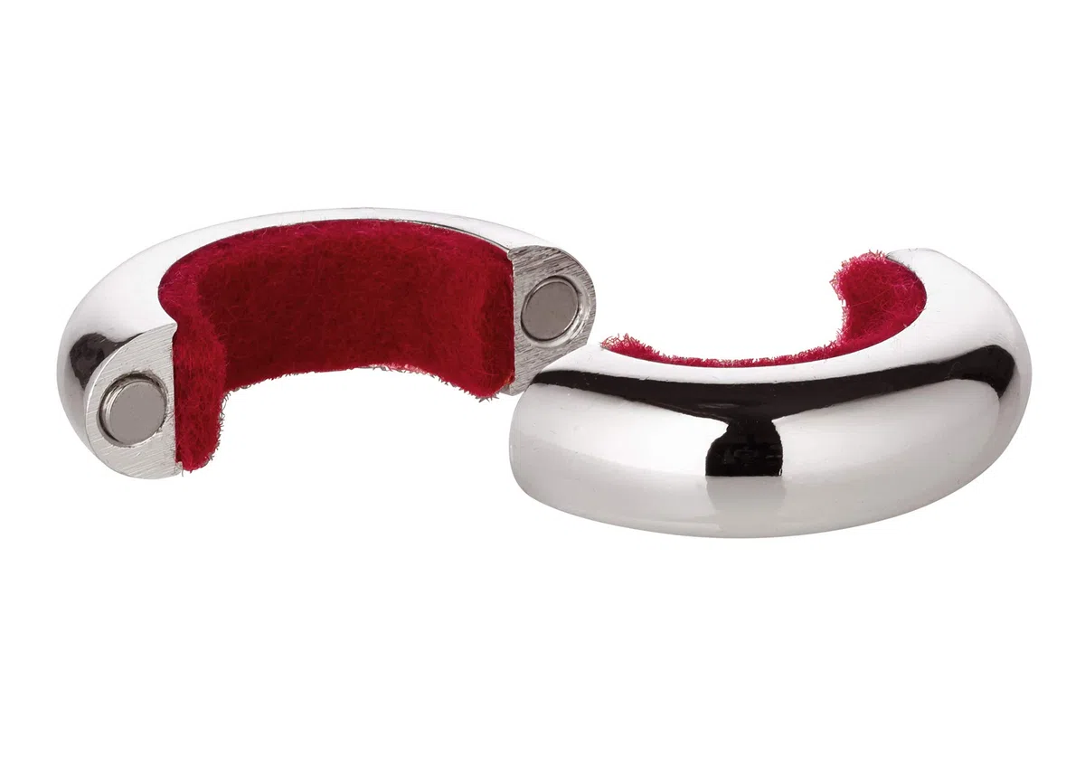 EDZARD anillo antigoteo magnetum, diámetro 5 cm, anillo de vino, plateado, antigoteo consta de 2 mitades con cierre magnético, protección antigoteo para botellas de vino