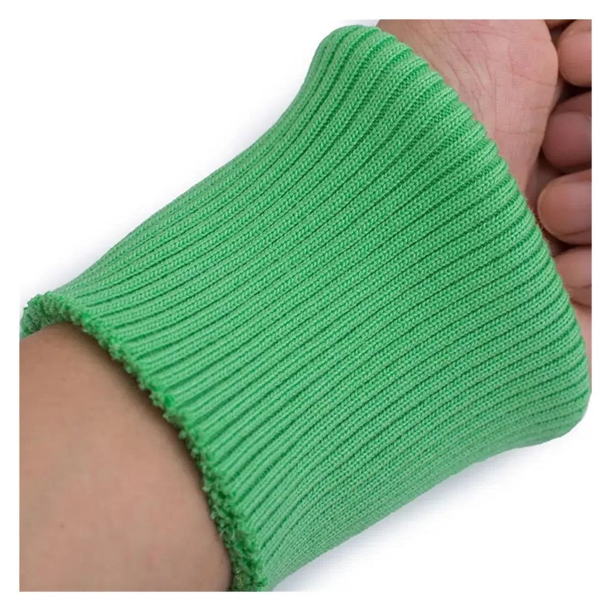 Par de puños tejido punto grueso acanalado, algodón elástico suave, para abrigos, 8 * 9 cm, 1 par para costura de puños de mangas de sudaderas, chaq(Pink apricot)