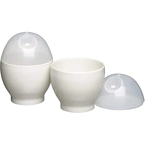 Mini Hueveras de Vapor para Horno Un Microondas, Huevera Sodo Desayuno Conveniente y Nutritivo, 2 Piezas