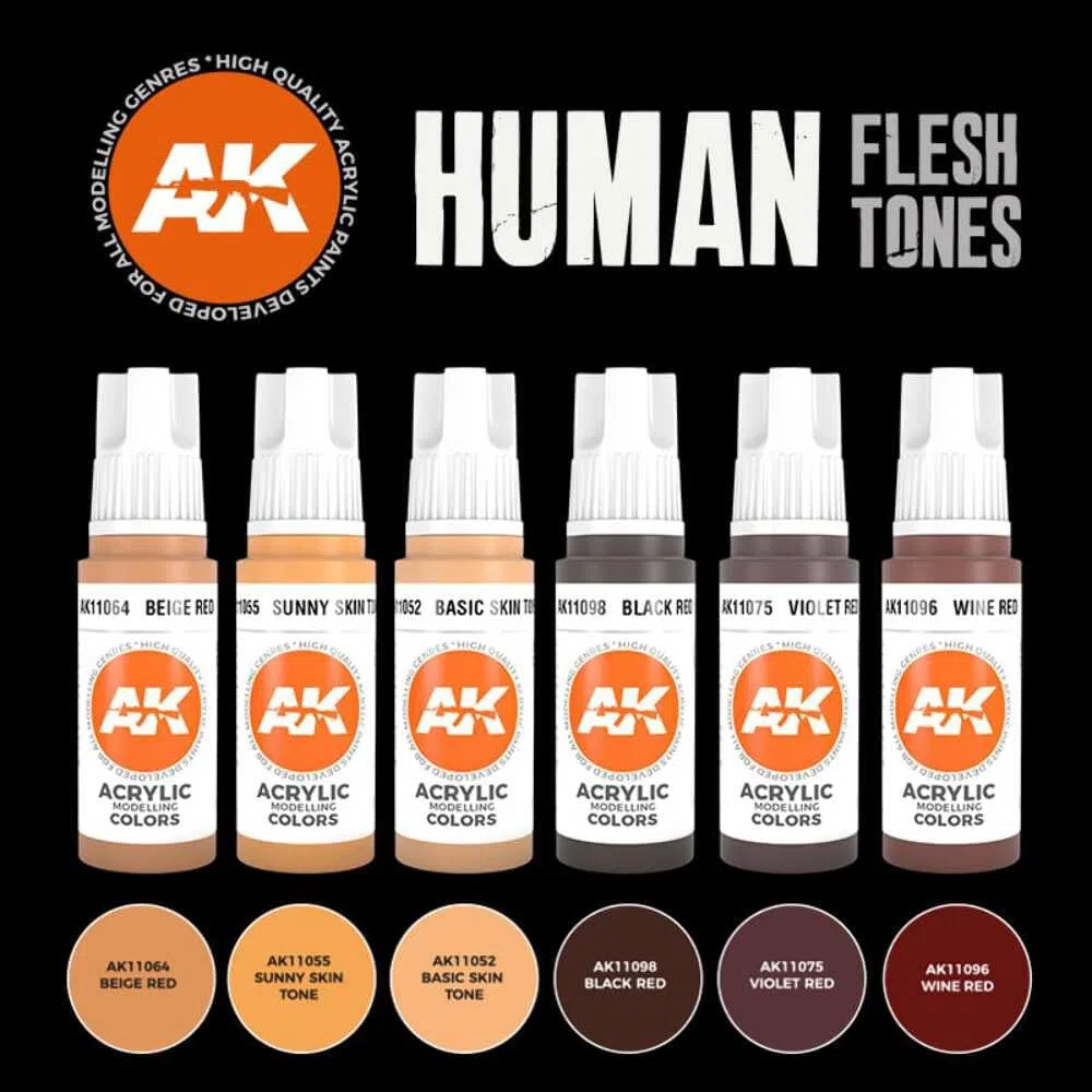 (AK11603) - AK Interactive Set - Human Flesh Tones
