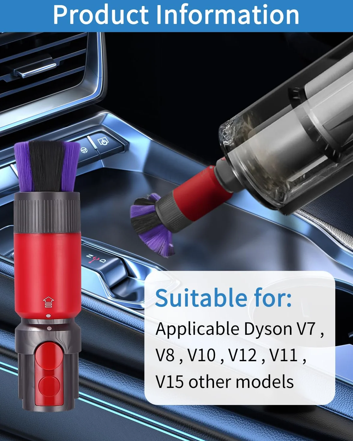 Polvo Sin Rastros Aspiradoras Cabezal Cepillo para Accesorios Aspirador V15,V10,V11,V8,V7 con Tubo Aspiradora Universal Cerdas Ultrafinas para Repuestos Cepillo Antiarañazos