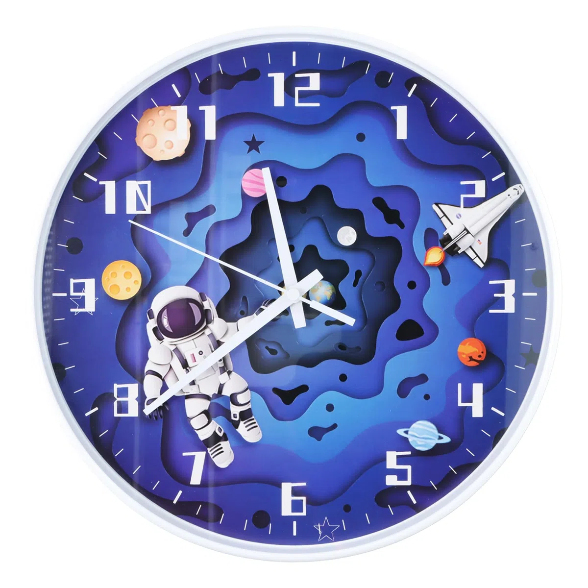 Jinlaili Reloj de Pared Silencioso 30 cm para Niños, Reloj De Pared Sin Ruido De Tictac, Reloj De Aprendizaje, Reloj Infantil, Reloj De Pared Moderno para Niños y Niñas, Habitación Infantil, Salon