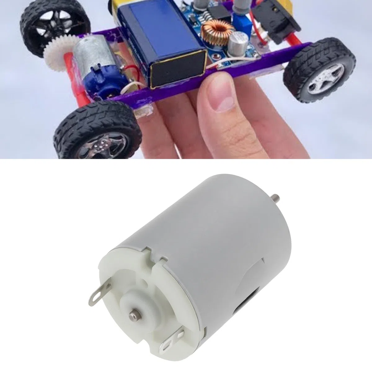 Create idea 2 Mini Motores de CC de 280 V 3-12 V 5000-15000 RPM Pequeños Motores Eléctricos para Proyectos de Maquetas de Coches de Juguete.