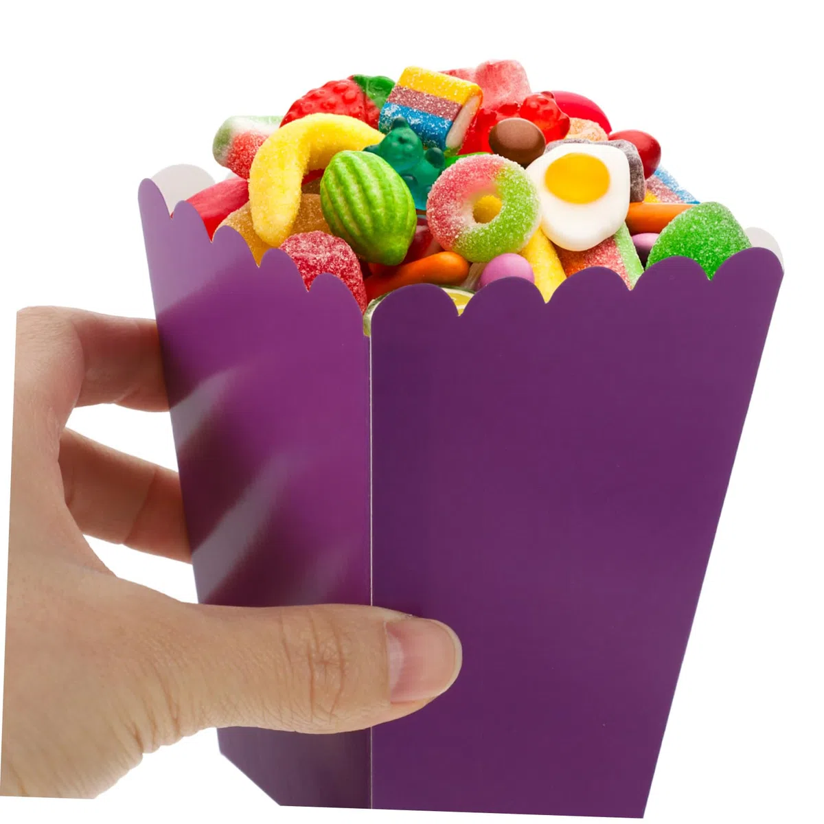 ifundom Cajas 250g de 50 Cartón para Blanco Maíz Púrpura a de Palomitas Almacenamiento Resistentes Grasa y Buffet de Dulces de Snacks