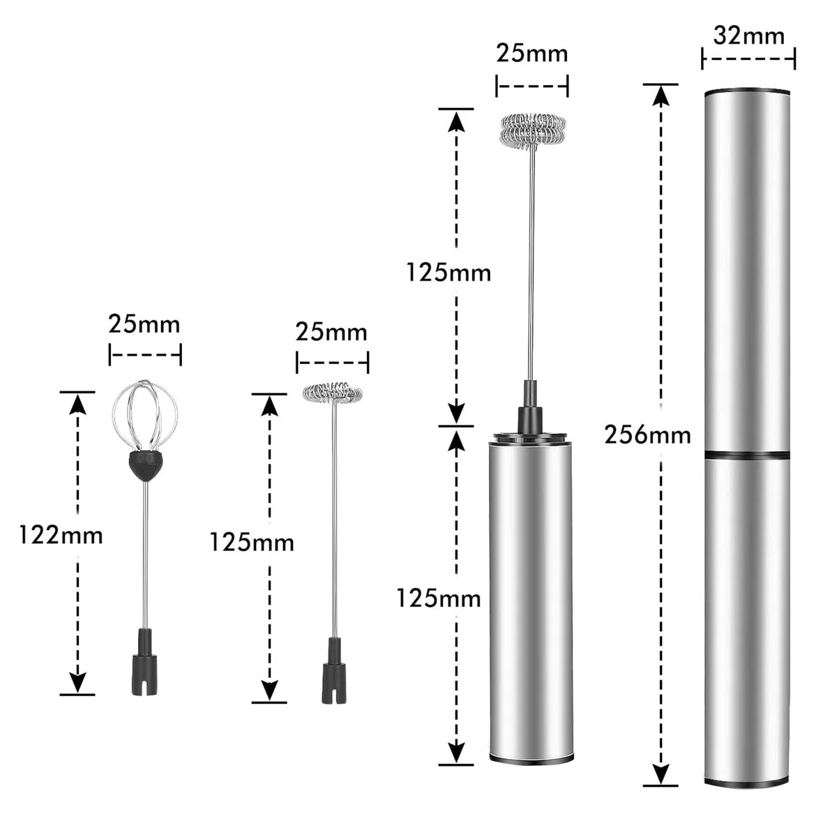 Espumador de Leche, Espumador Leche Electrico, USB Recargable batidor de leche electrico, 2 velocidades ajustable espumadera de leche, Batidora de Leche Portátil para Huevos, Café, Lattes, Capuchino