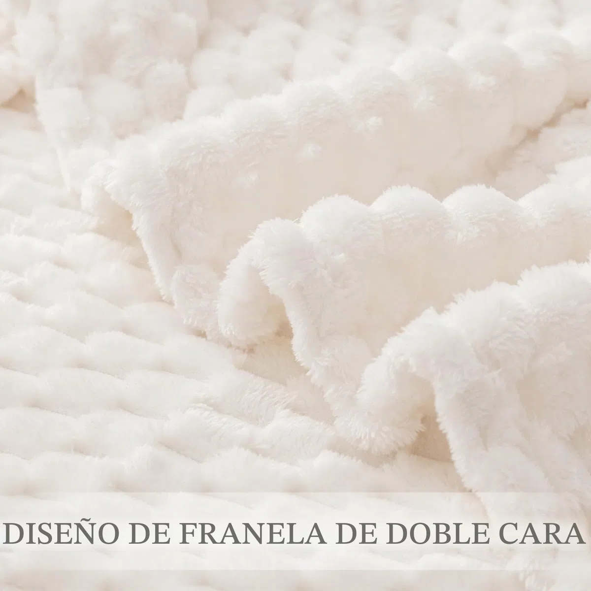 Exclusivo Mezcla Manta Cama Marfil - Manta Sofá, Manta Polar, Franela Doble Cara Suave, Ligera y Fácil Cuidado, Todas Estaciones, Jacquard Elegante, 150x200 cm
