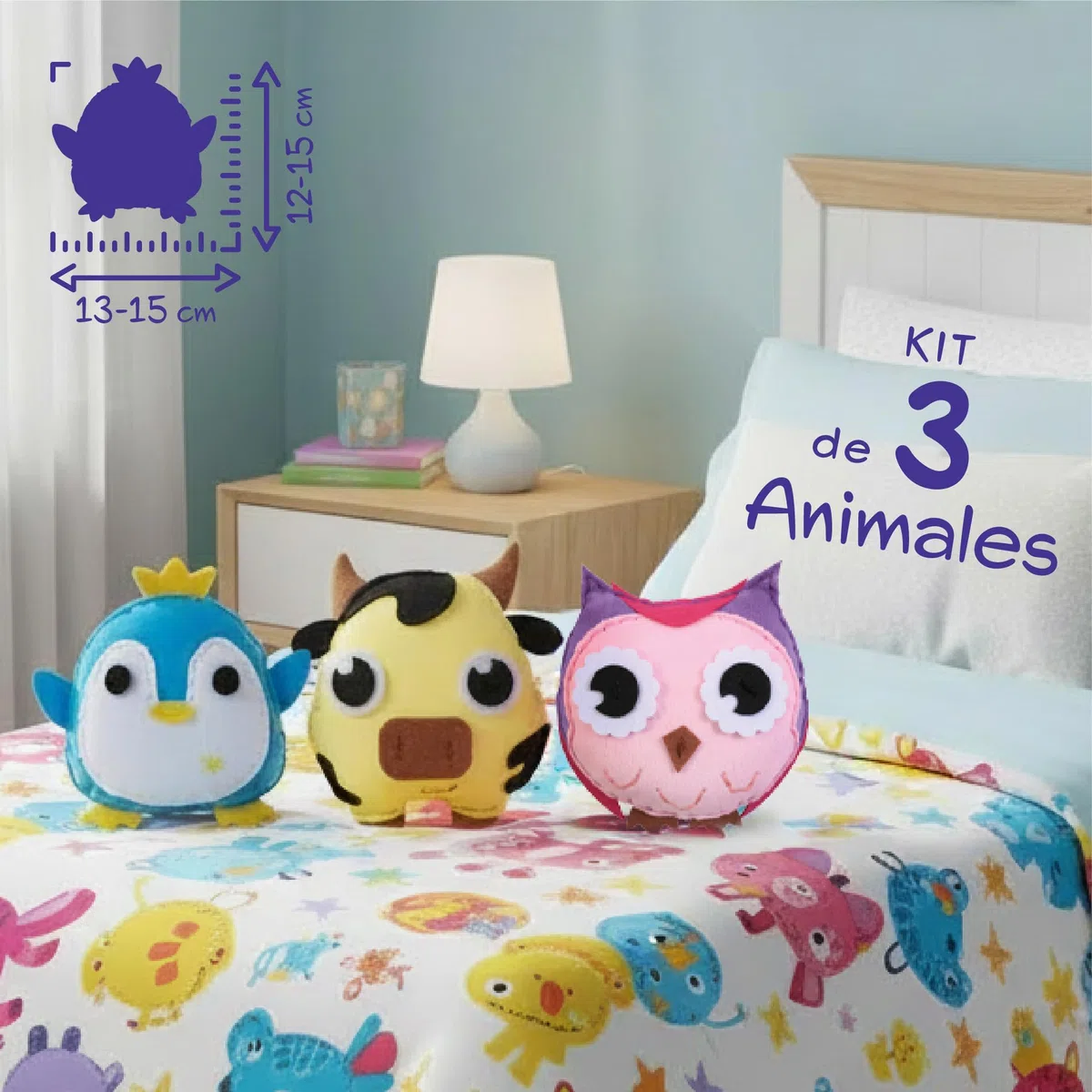 Science4you Kit de Costura para Niños de 6+ Años - Crea tus Propios Peluches, Crea 3 Animales diferentes, Kit de Manualidades con Aguja Segura, Regalo de Juguete para Niños y Niñas de 6 7 8+ Años