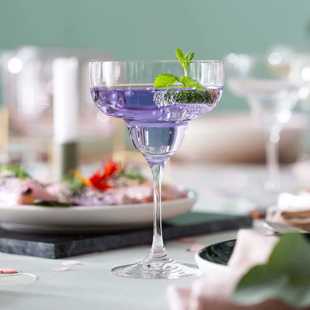 Villeroy & Boch – Purismo Copa Martini Juego de 2 Claro, Apto para Lavavajillas, Vasos de Cristal, Vasos de Octeles, Copas de Coctel, Vidrio de Cristal