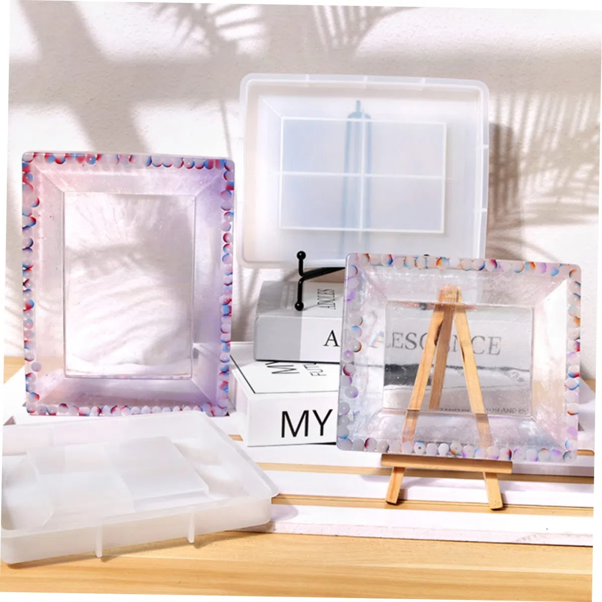EXCEART Molde de Silicona para Marco de Fotos Diy, Molde Rectangular Grande Transparente, Resistente y Reutilizable, para Manualidades Creativas, Artesanía en Resina Epoxi, Uso Artístico