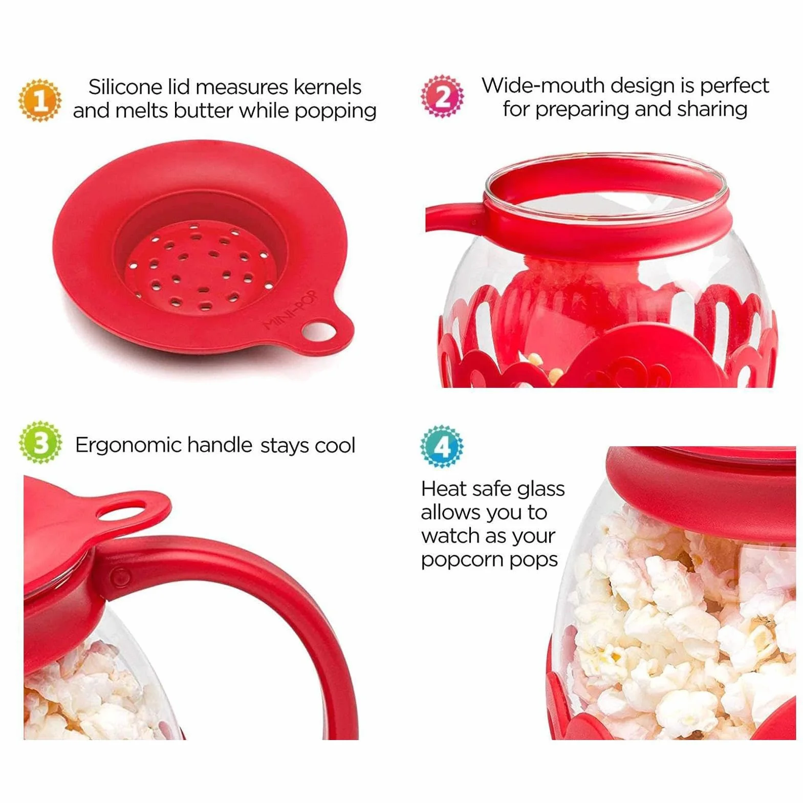 Máquina Para Hacer Palomitas De Maíz En Microondas,Cuenco Para Palomitas De Maíz De Vidrio De Borosilicato,Palomitero Microondas,alomitas De Maíz Para Microondas Poppers De Aire,Máquina Multifuncional