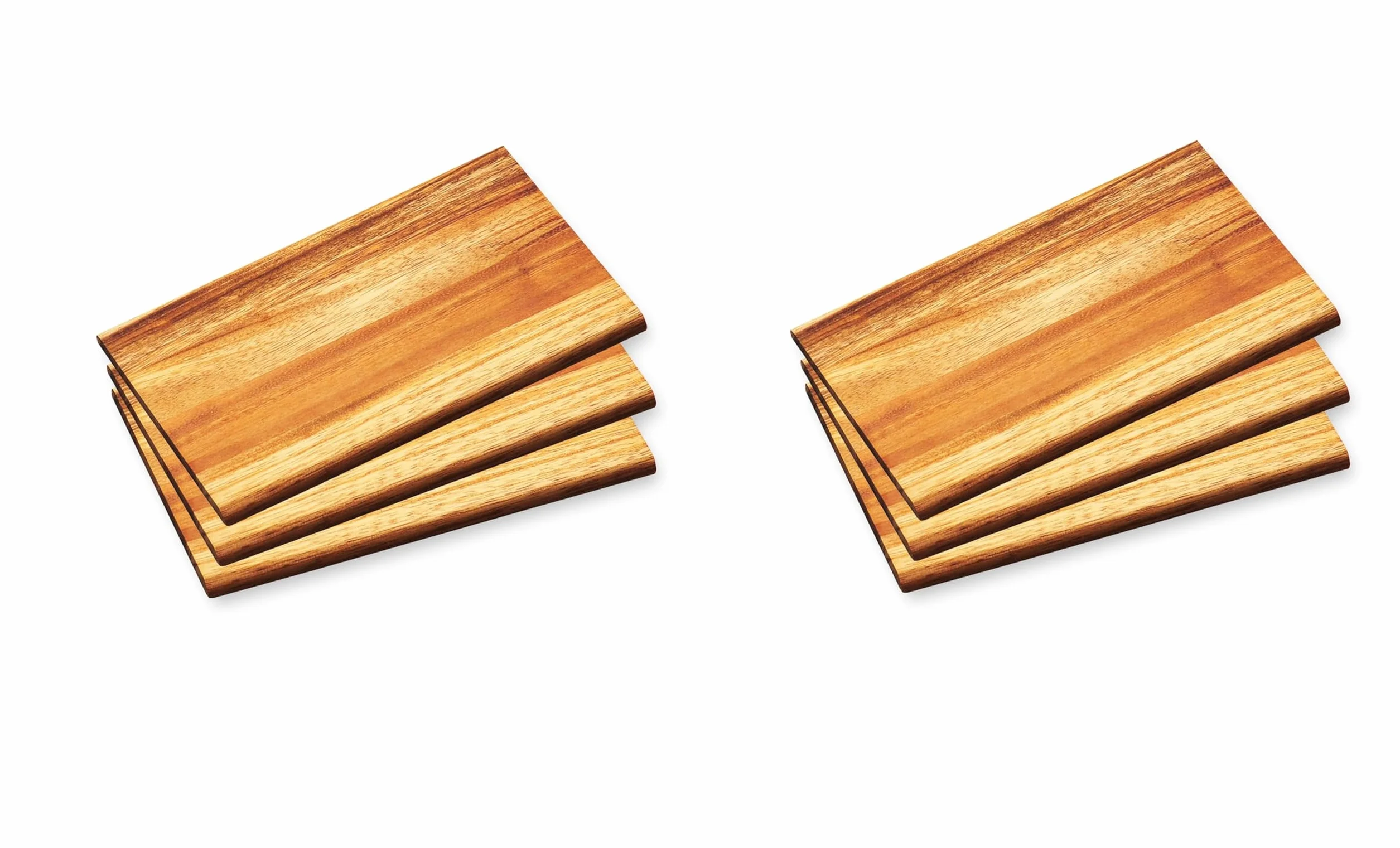 KESPER - Juego de 6 tablas de desayuno | de madera de acacia duradera | tabla de pan | fácil de limpiar, resistente | 23 x 15 cm