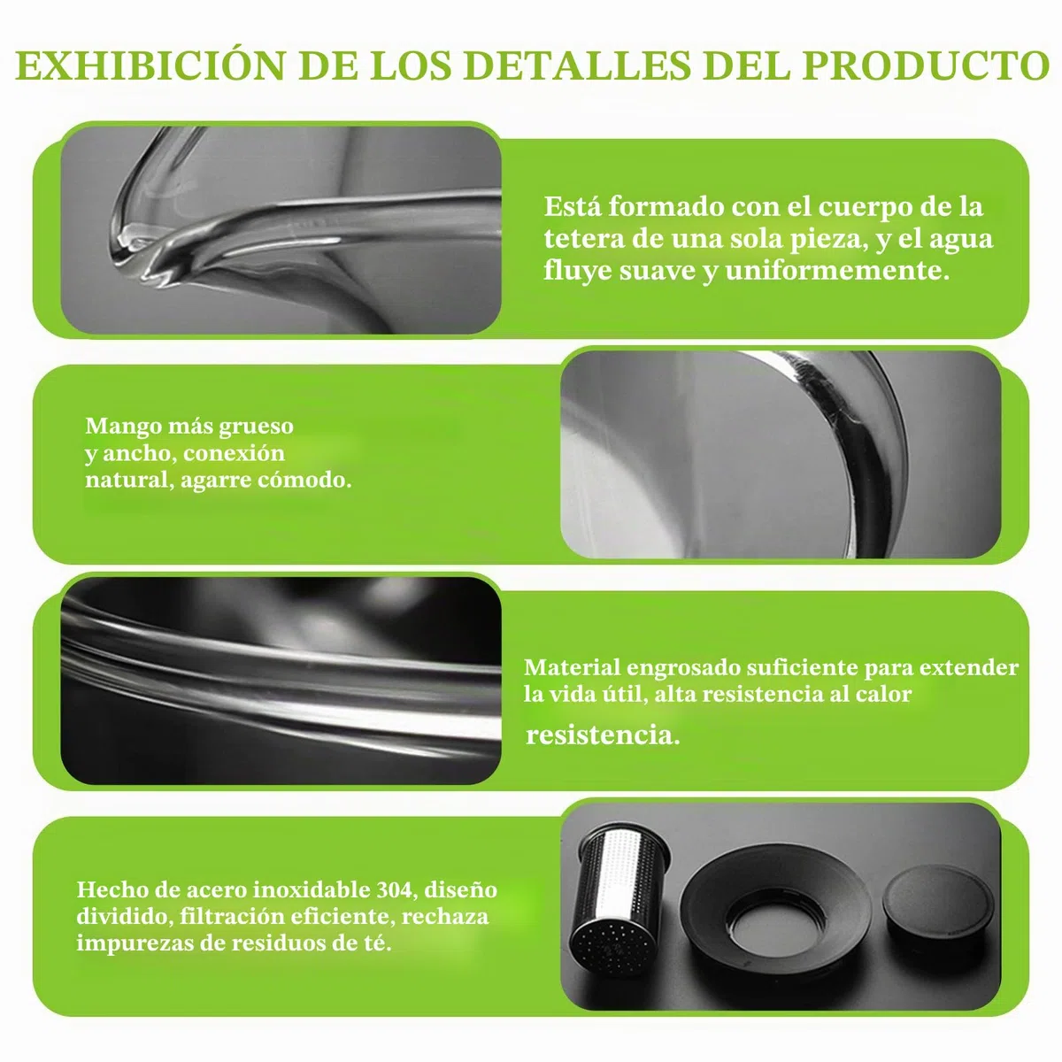 GBKDQQ Tetera de cristal de 1,5 l, tetera con filtro de vidrio de borosilicato, servicio de té, con filtro de cristal, ideal para preparar té suelto