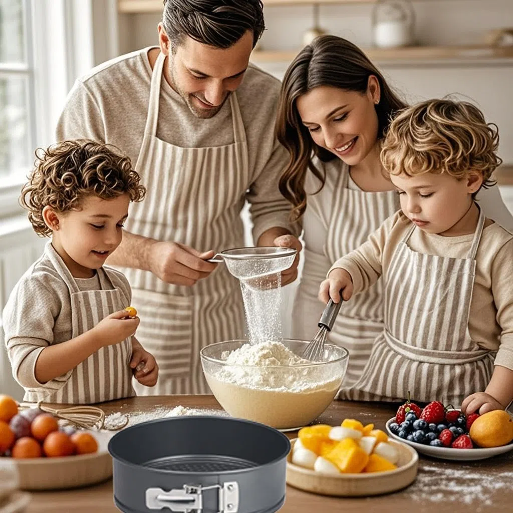 Molde desmontable redondo de 24 cm, molde de pastel antiadherente redondo, molde para cheesecake, molde pequeño para tartas, tartas, empanadas, pizza, apto para freidora de aire y horno