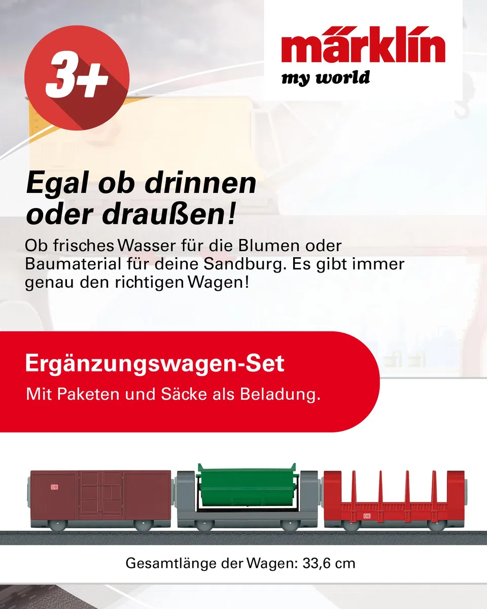 Märklin 44100 Vagón parte y accesorio de juguet ferroviario - Partes y accesorios de juguetes ferroviarios (Vagón, Märklin, 15 año(s), 3 pieza(s), Multicolor, 336 mm) , color/modelo surtido