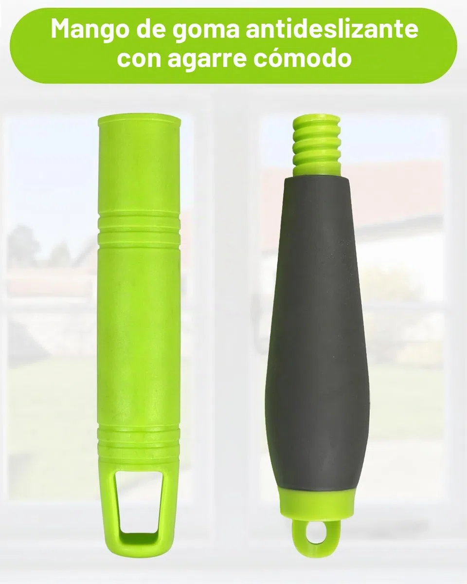 Secador de ventanas de 3,6 m, herramientas de limpieza de vidrio extensibles de 12 pies con escobilla de silicona y limpiador de microfibra, kit profesional de limpieza de ventanas para espejos de
