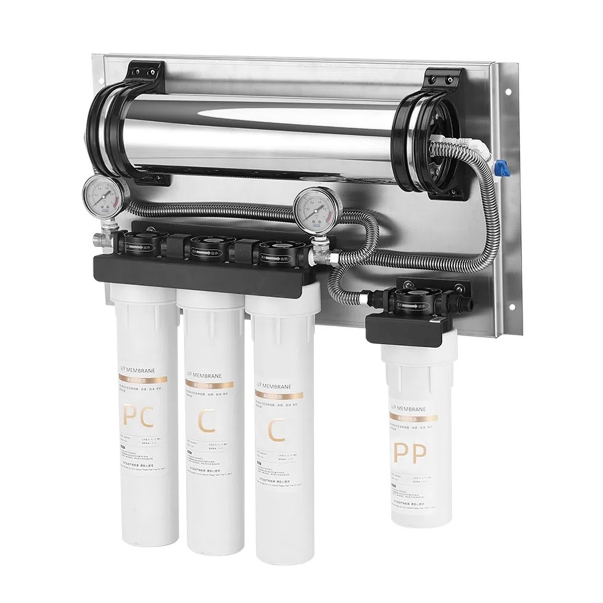 Filtros de Agua para Grifo, Purificador de agua comercial Filtro de membrana de ultrafiltración de 5 etapas, sistemas de agua Máquina de filtro de agua UF de acero inoxidable 304