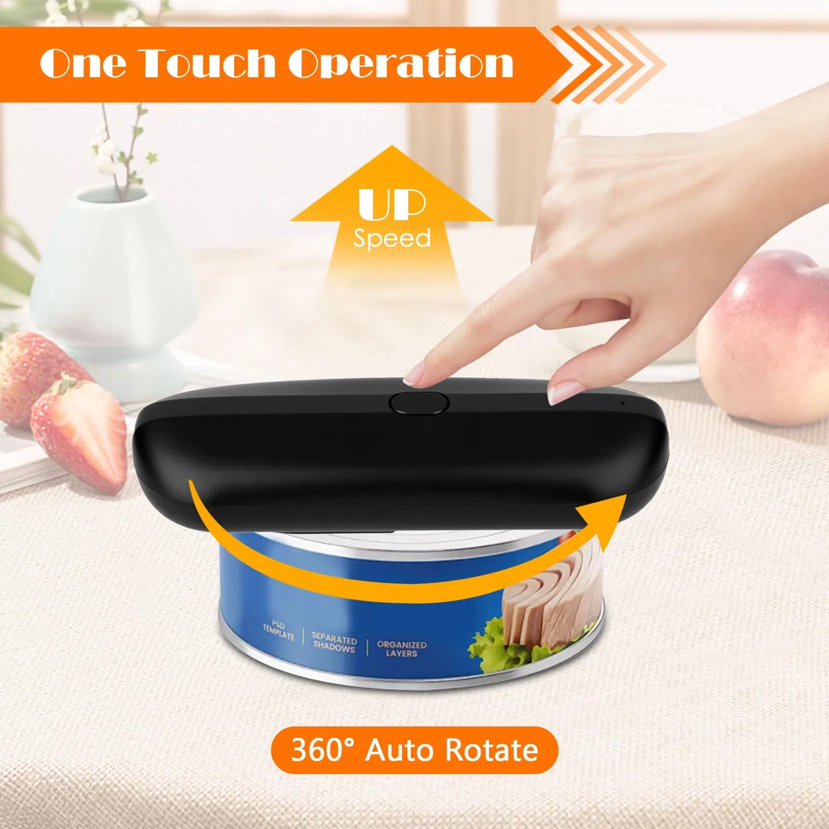 Abrelatas Eléctrico Automático, Abridor de Botes Sin Esfuerzo, Automático Detener, Corte Suave, USB Recargable Accesorio de Cocina de Manos Libres para Personas Mayores, Artritis y Cocineros