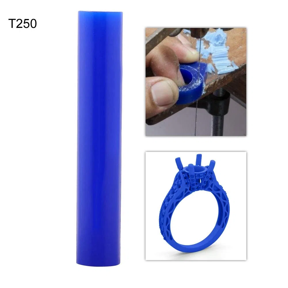 Talla del tubo del anillo de cera para hacer los anillos Molde de joyería de inyección de tubos de escultura tallada, Talla de fundición de cera para DIY Fabricación de anillos artesanales(T250)