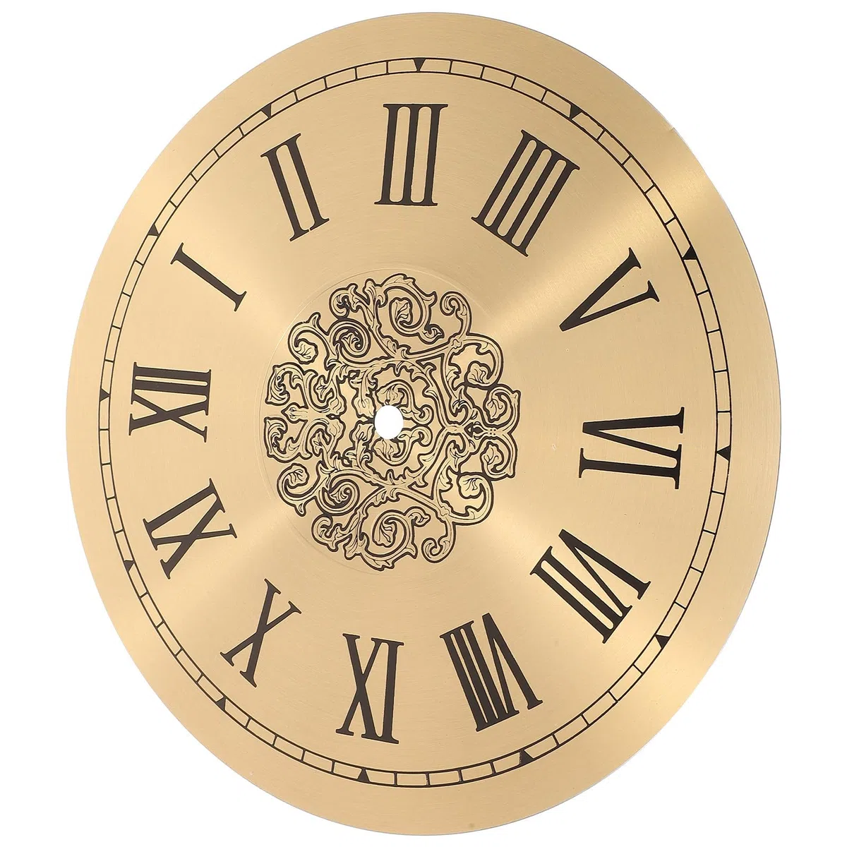 Esfera de Reloj de Aluminio para Reemplazo Disco Redondo y Bordes Suaves, Adecuado para Relojes de Pared de Salón y Proyectos de Bricolaje