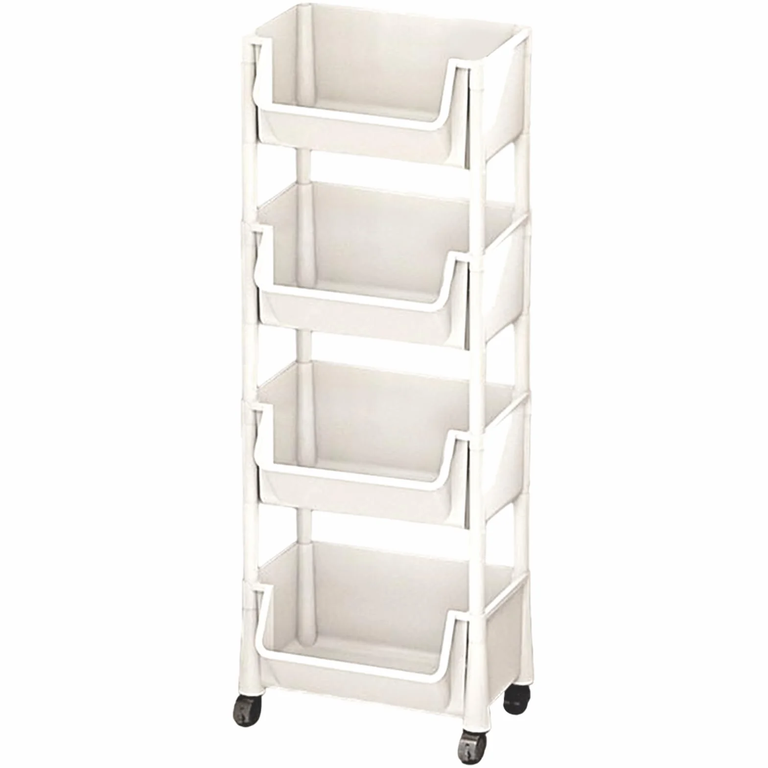 Carrito Multicapa, Carro Multiusos – Carro Porta Libros Multicapa | Organizador de Aperitivos para Juguetes, papelería, para Habitaciones pequeñas, Espacios Estrechos para Sala de Estudio, Aula
