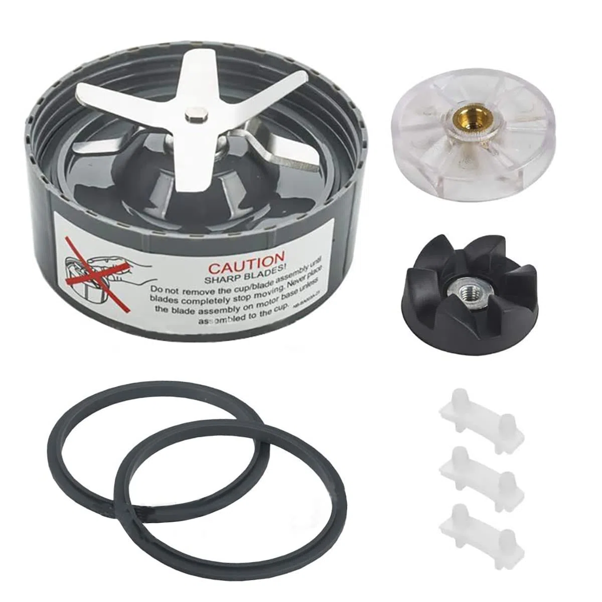 WANGCL - Cuchilla de extractor de repuesto para accesorios Nutribullet NUTRI 600W 900W con juntas de goma de silicona, sello de anillo O, rueda de transmisión y almohadilla anti-vibración