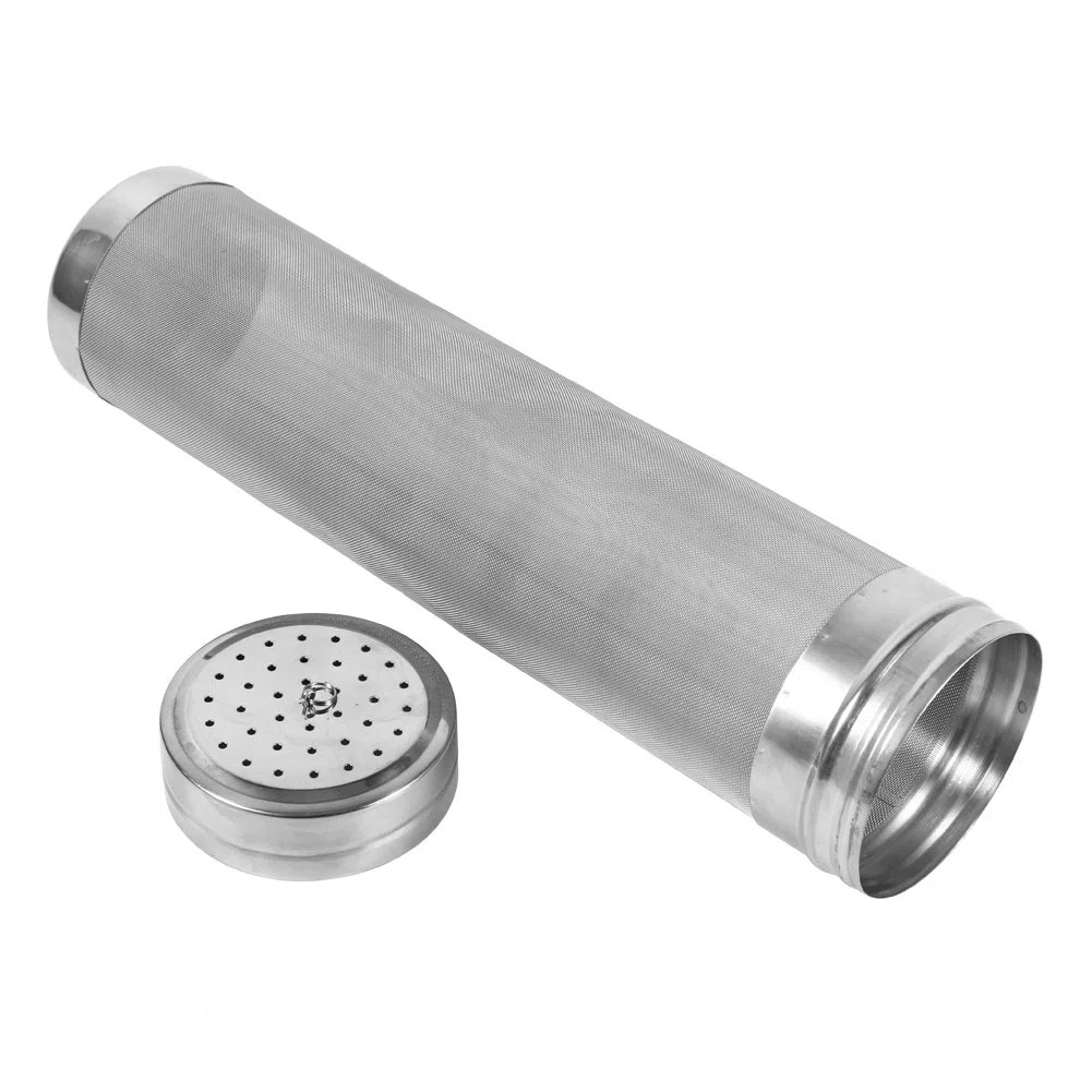Filtro de Cerveza Homebrew, Filtro de Cerveza de Cartucho, Malla de 300 micrones Cerveza casera Cerveza Filtro, Acero Inoxidable Filtro de Tolva para Vino de Cerveza, para Cerveza de Vino(29 x 7 cm)