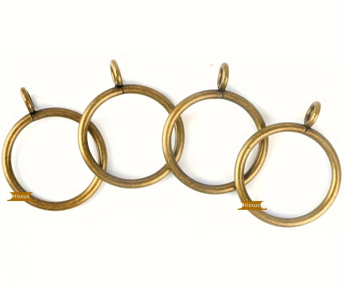 40 anillos de cortina de latón envejecido de 1 pulgada de metal fuerte decorativo con ojales, clips de cortina inoxidables para baño, sala de estar y habitación de invitados (1 pulgada)