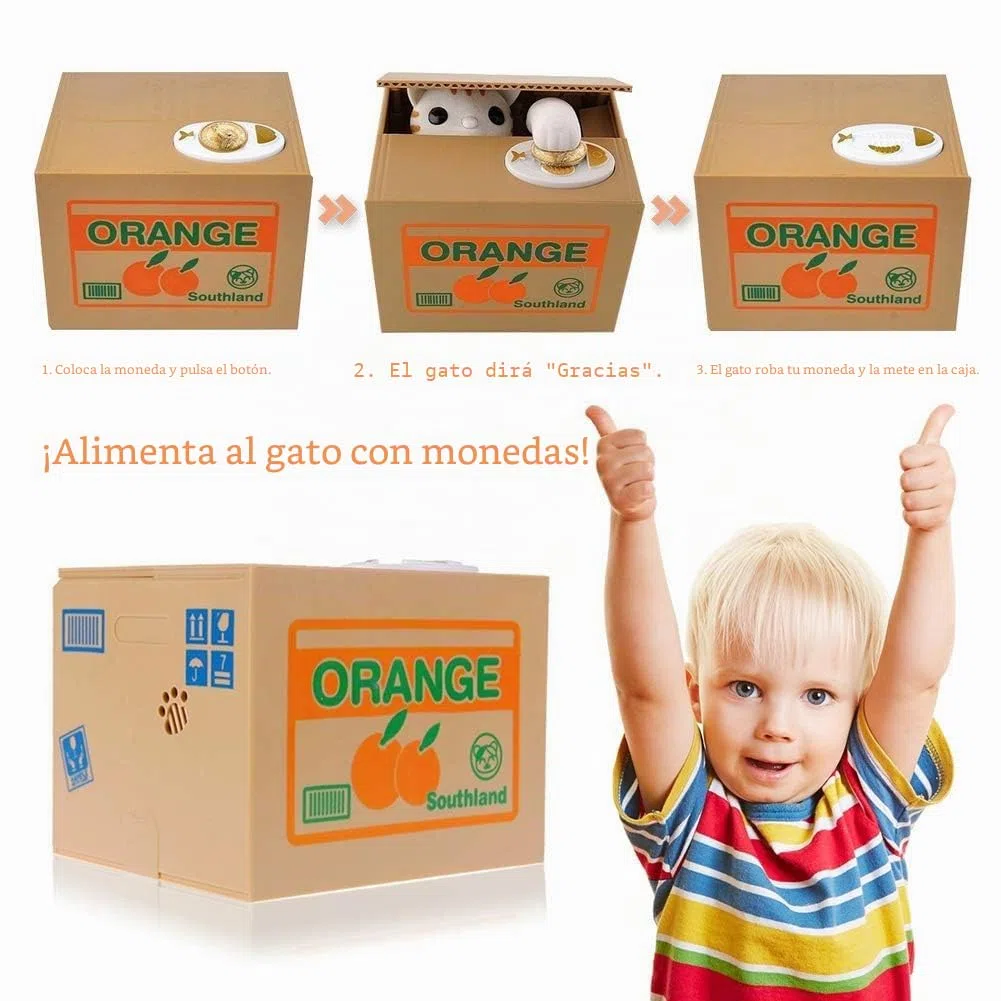 Hucha Electrónica Caja de Ahorros para Gatos y Niños
