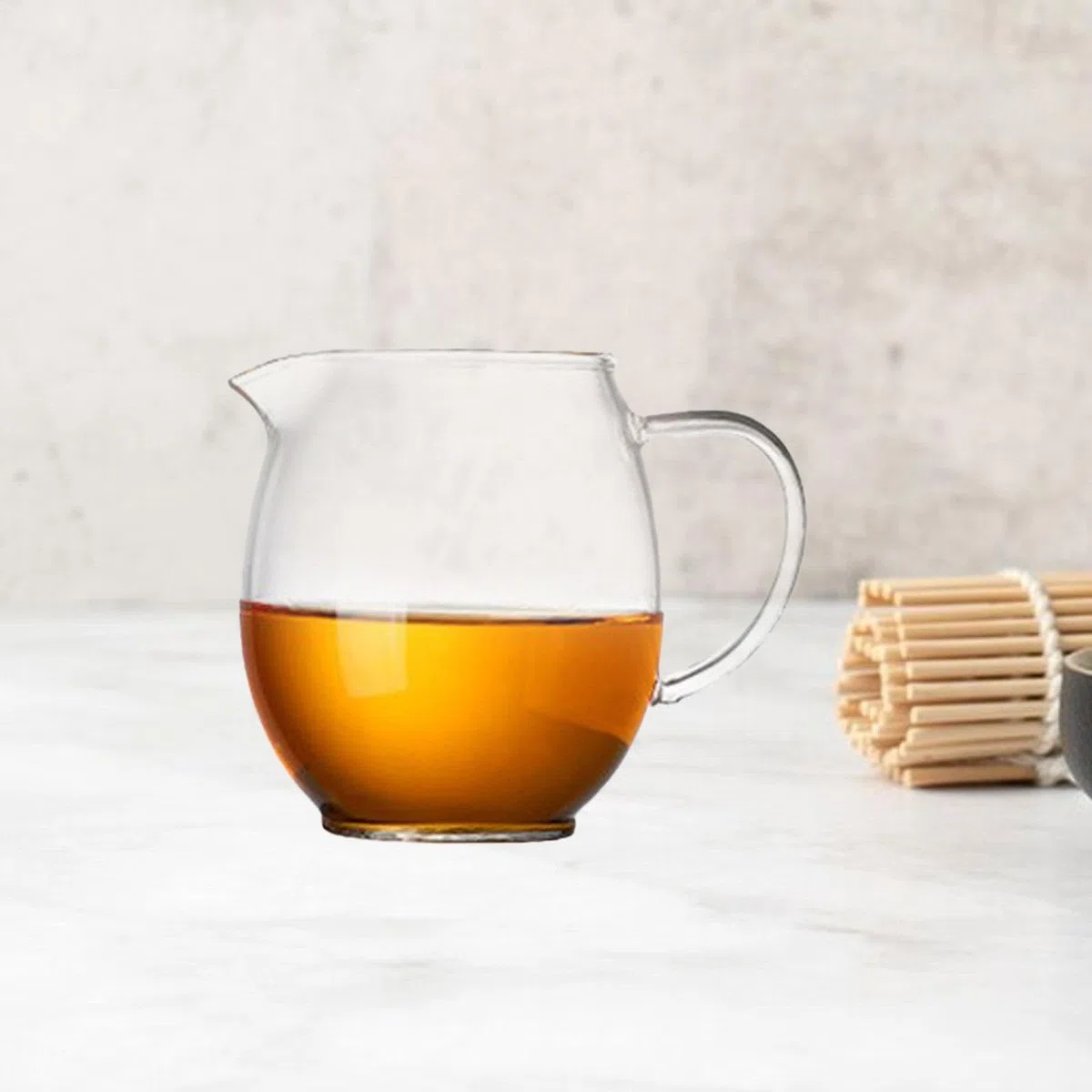 Jarra de Leche de Cristal, Diseño Moderno, 400ml 10cmx6cm, Individual