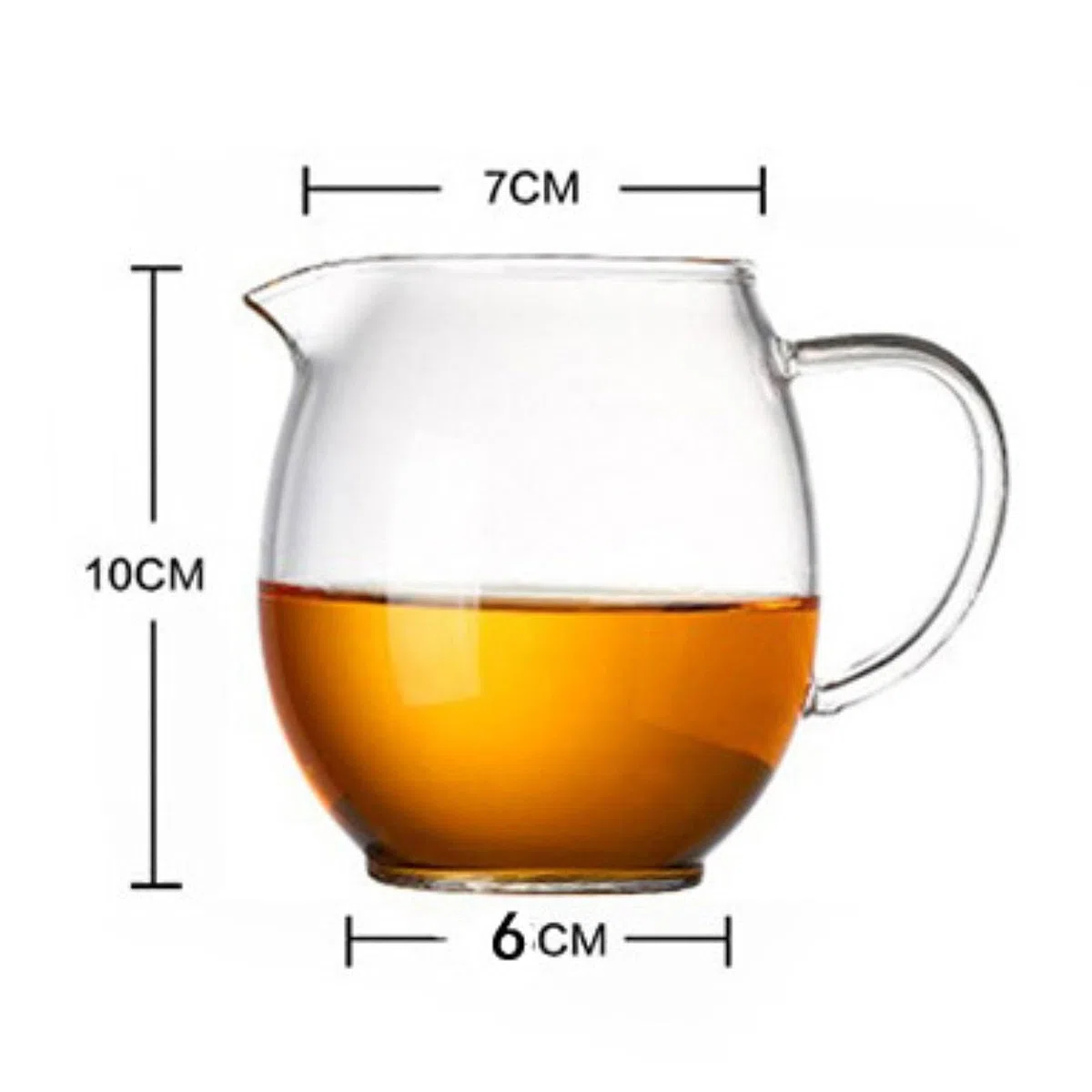 Jarra de Leche de Cristal, Diseño Moderno, 400ml 10cmx6cm, Individual