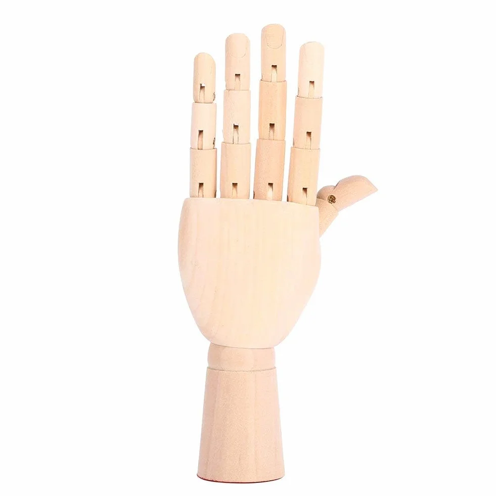 Modelo de Mano Articulada de Madera, Maniquí con Dedos Flexibles para Dibujo Artístico y Práctica, Figura Anatómica para Arte