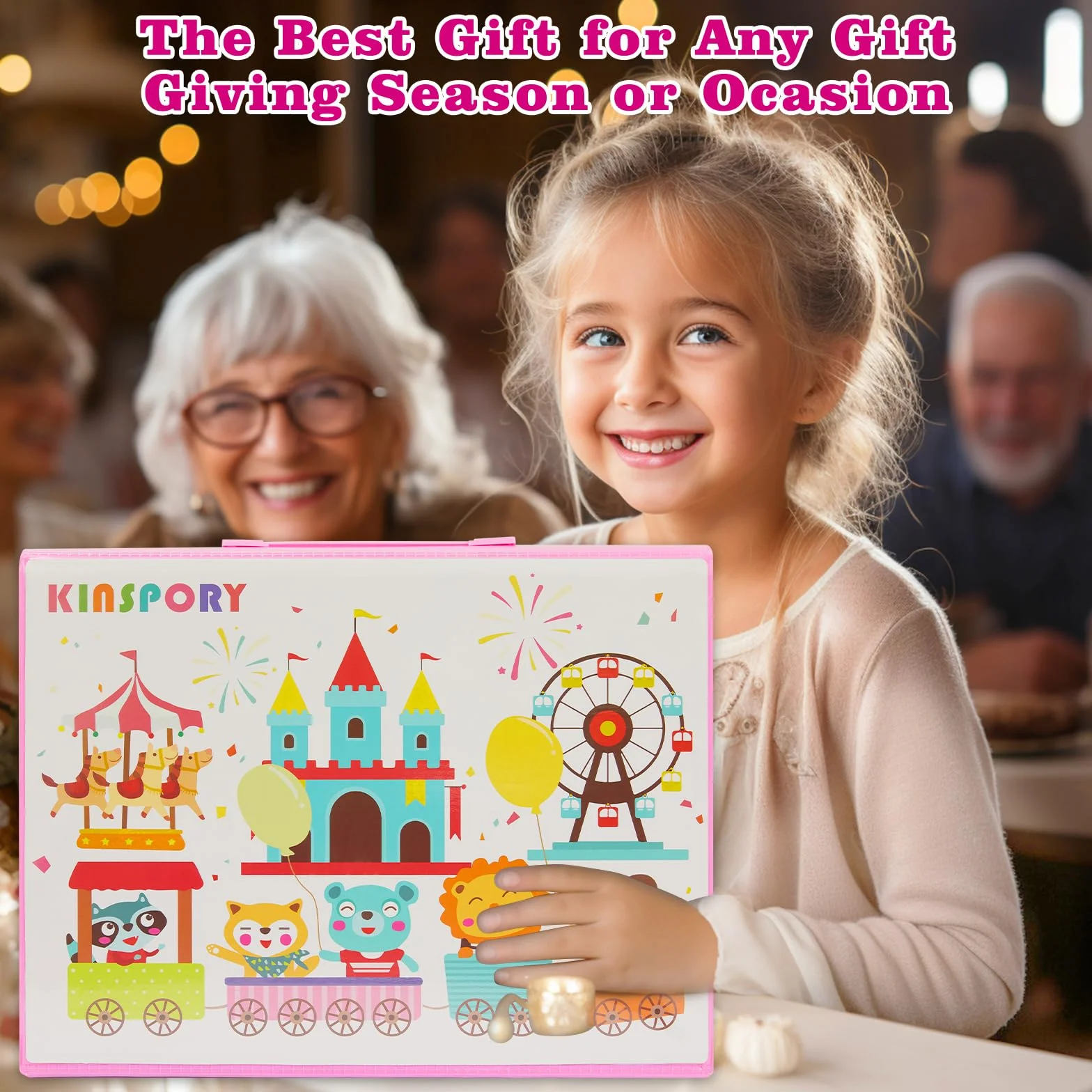 KINSPORY 290 piezas Maletin Pinturas para Niños, Juegos de Dibujo, Pinturas para Niños, Lapices de Dibujo, Caballete Pintura