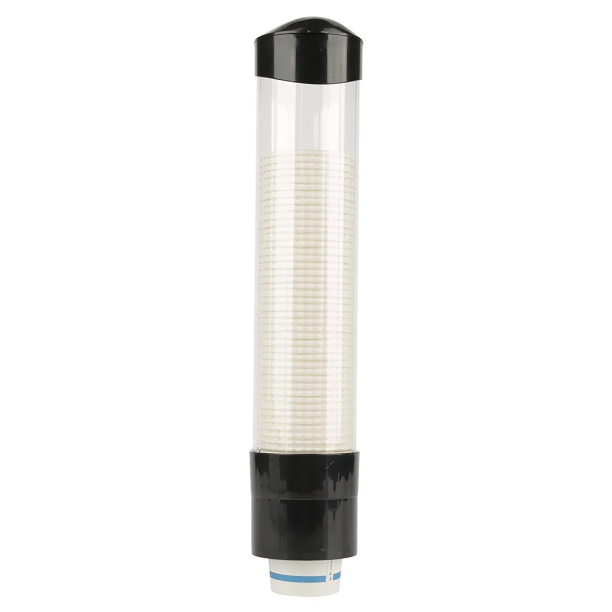 YUYTE de Vasos Cono Dispensador de Vasos de Plástico de 60 a 80 Tazas con Botón y Tapa de un Toque, Fácil Instalación para Uso Doméstico y de Oficina (Black)