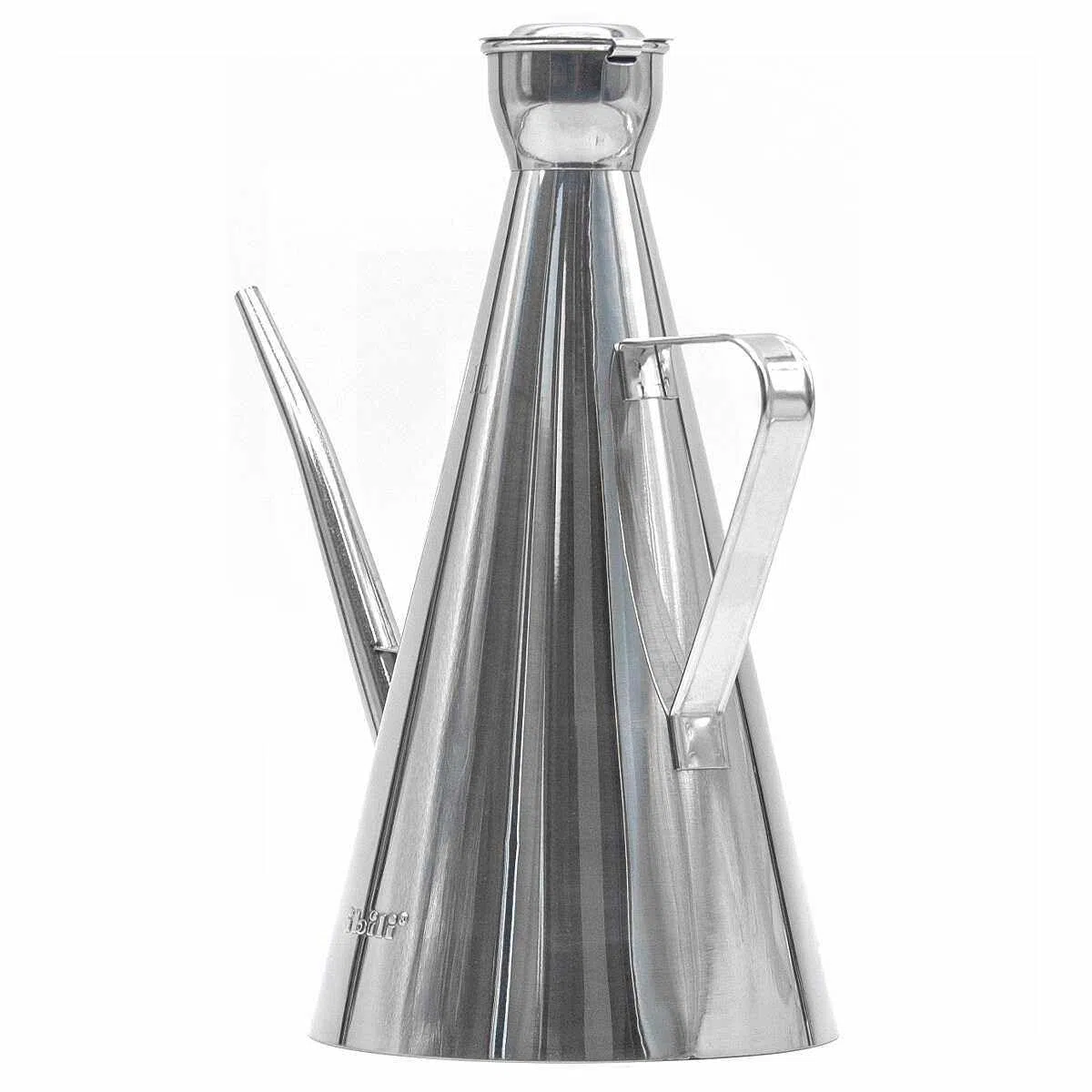 CHEFZOCO Aceitera acero inoxidable, Dispensador de Aceite, Botella para aceite de Cocina, Vinagrera de Acero Inoxidable, Recipiente para Aceite, Longitud 19 cm, Capacidad 500 ml