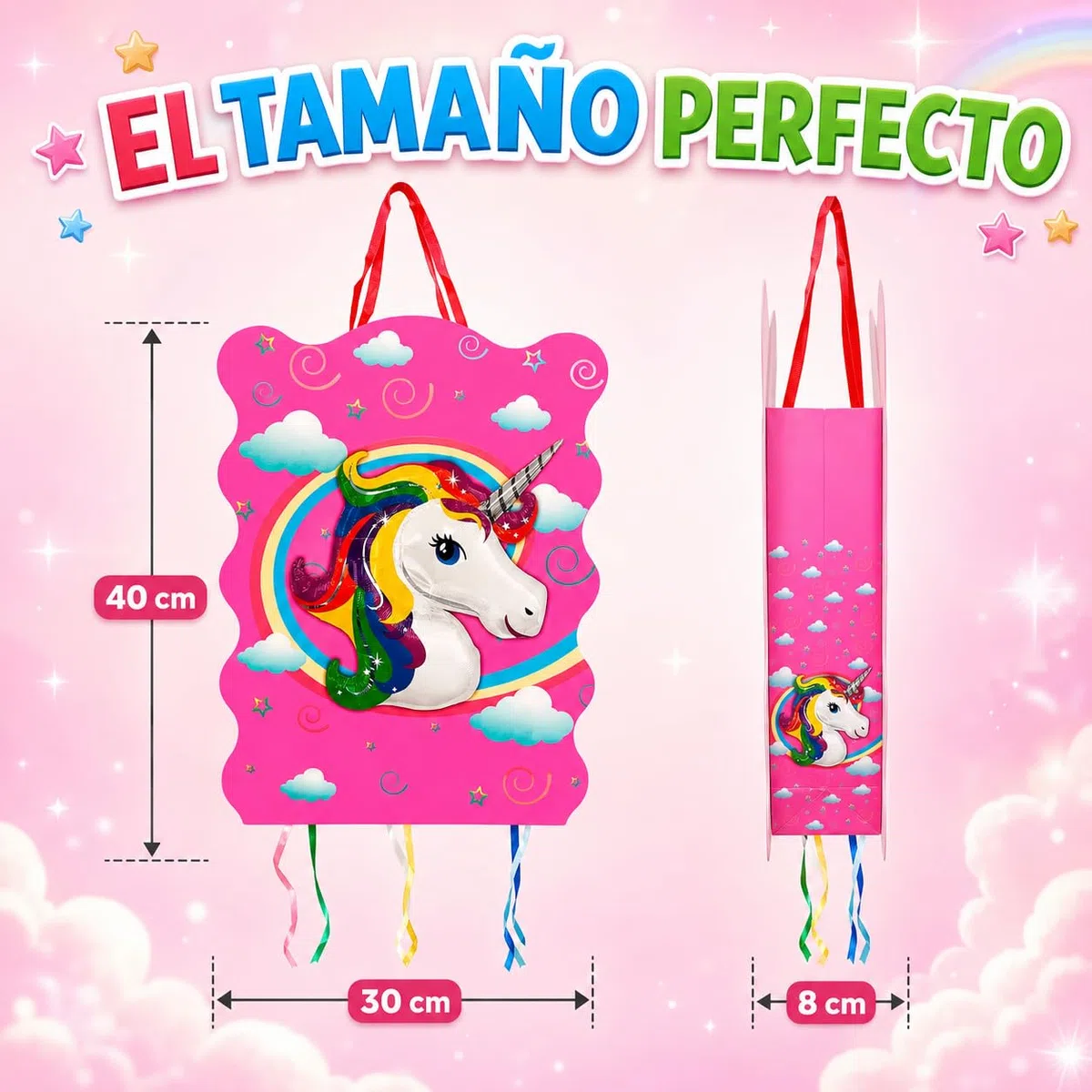 Piñata Cumpleaños Infantil. Piñata + Pack 70 Chuches Sin Gluten y Juguetes Piñata. Piñata Cumpleaños. Piñatas Infantiles. Relleno Piñata. Piñata Unicornio. Piñatas Niña. PARTY4EVER
